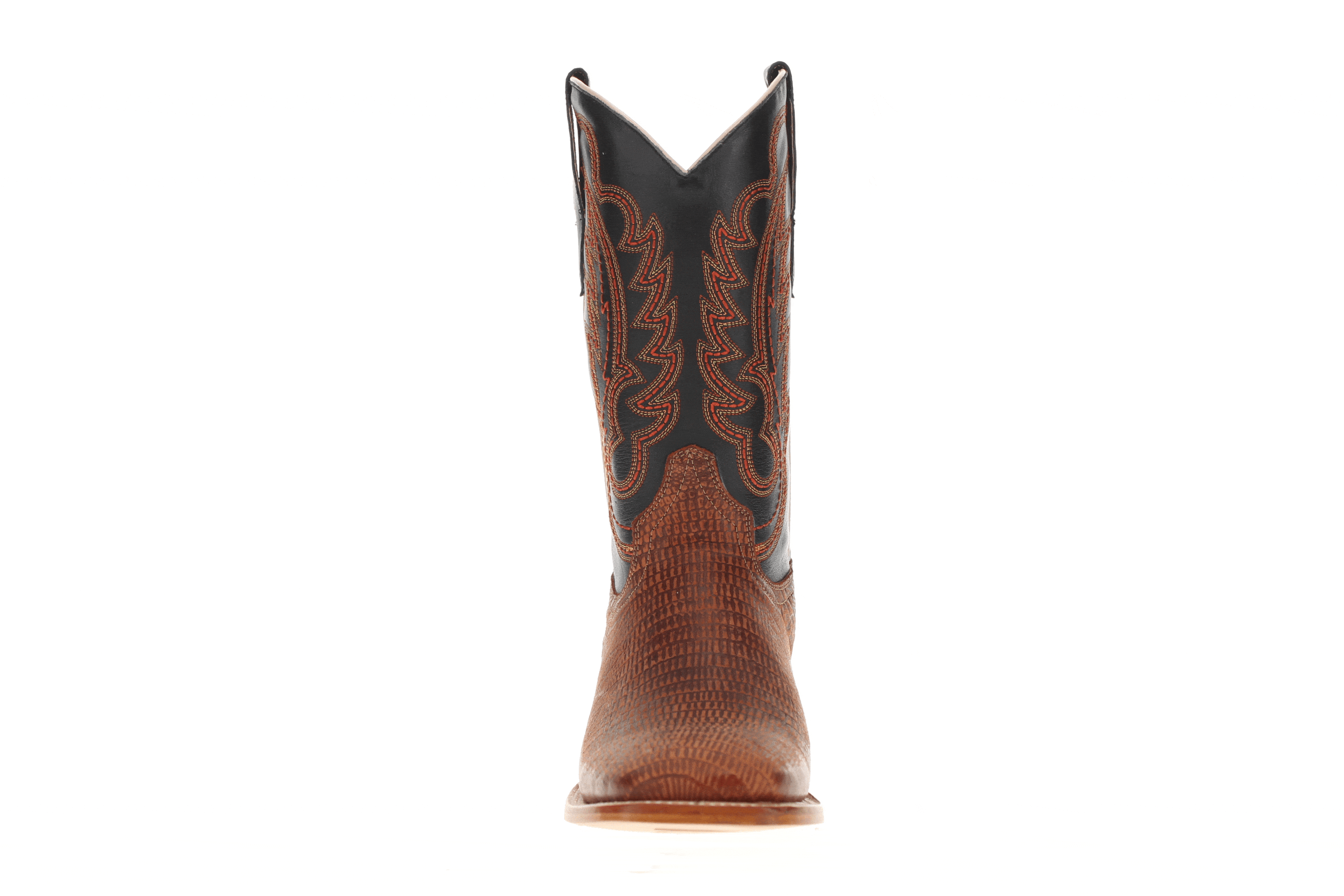 Men's Cognac Lizard Print Cowboy Boots Nash by Vaccari Core