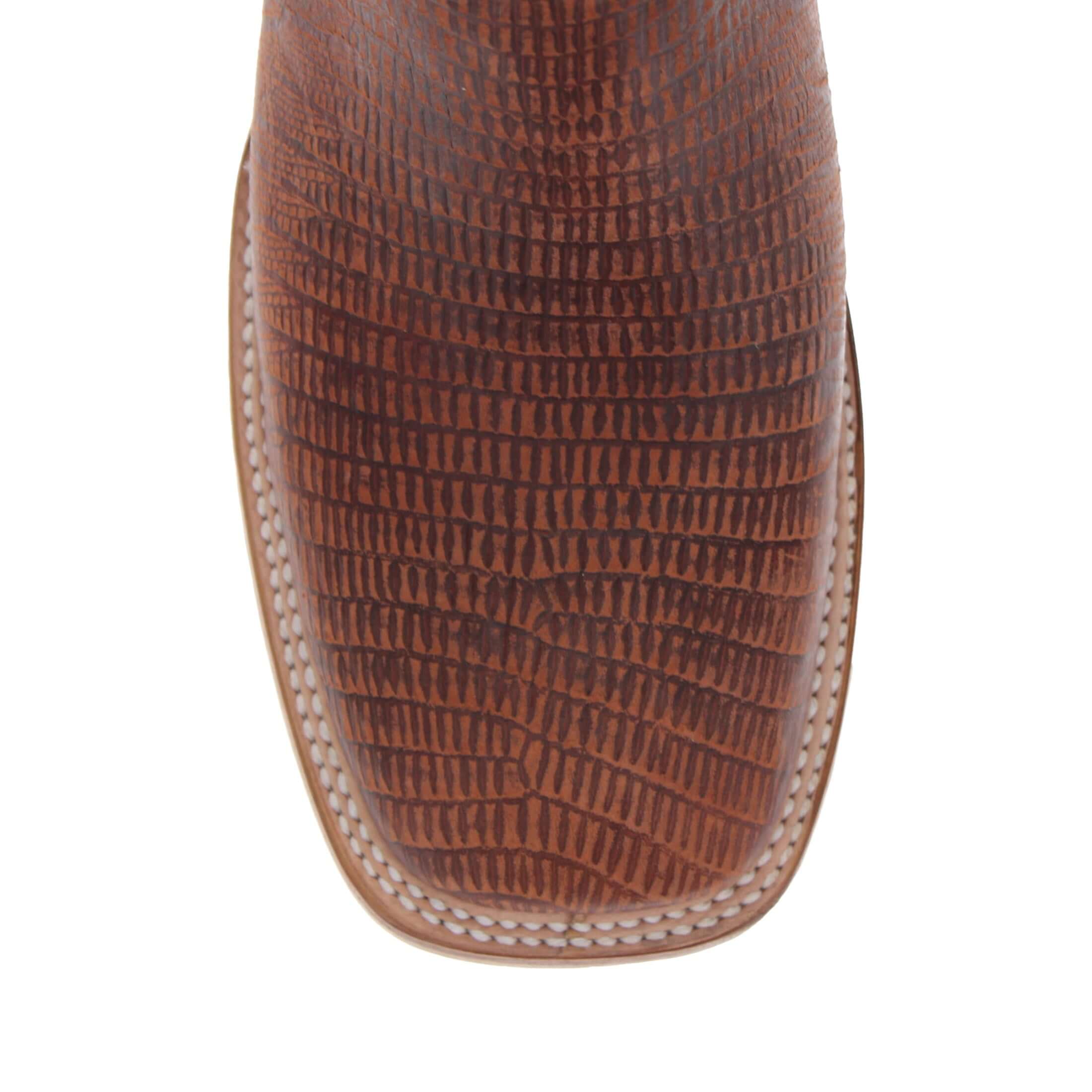 Men's Cognac Lizard Print Cowboy Boots Nash by Vaccari Core