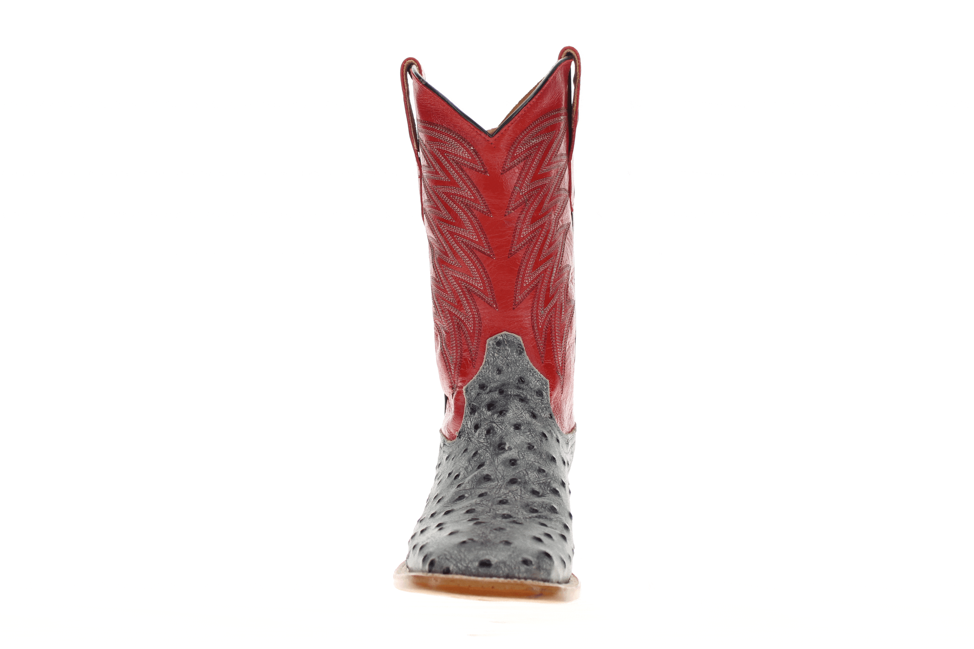 Men's Black Ostrich Print Cowboy Boots Carson by Vaccari Core