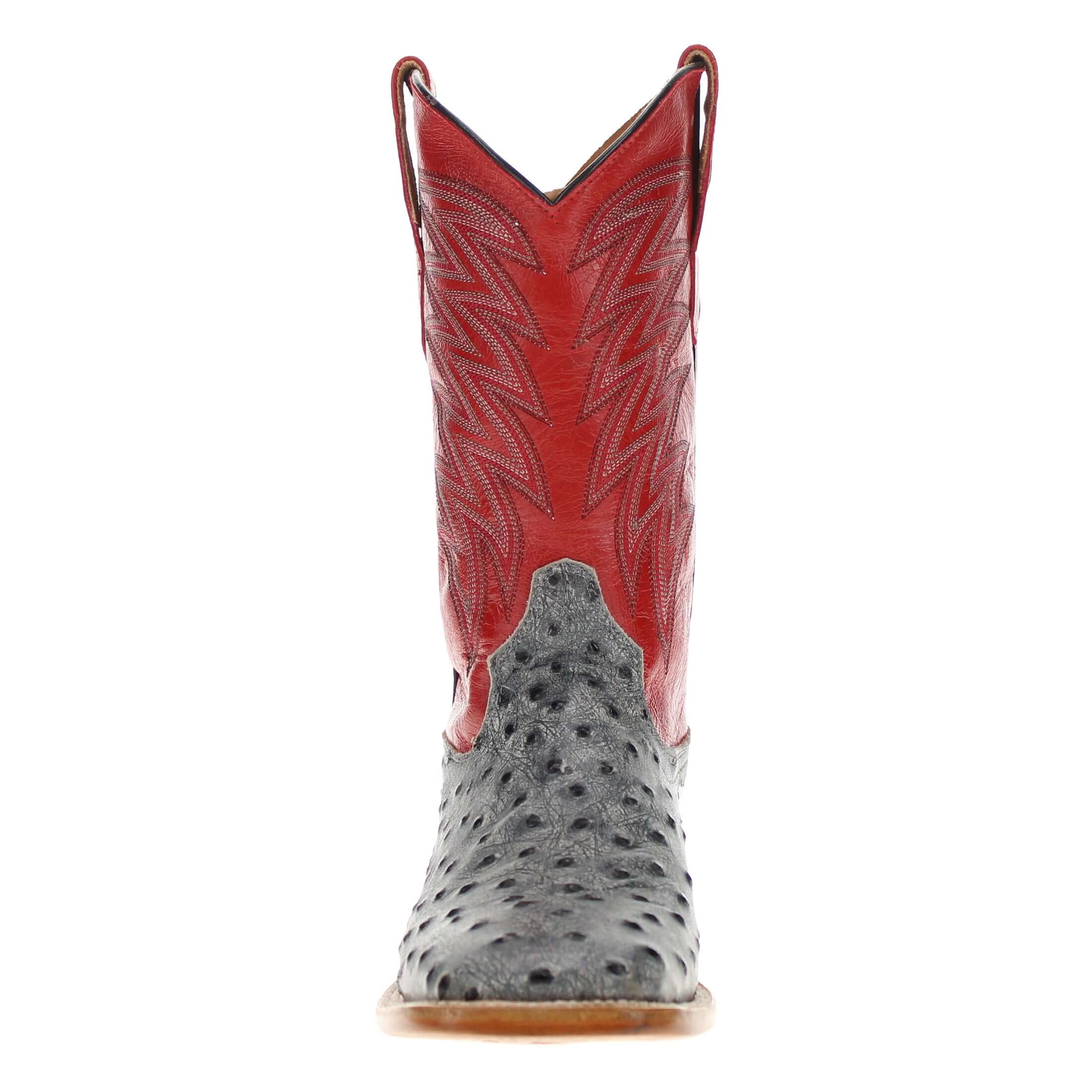 Men's Black Ostrich Print Cowboy Boots Carson by Vaccari Core