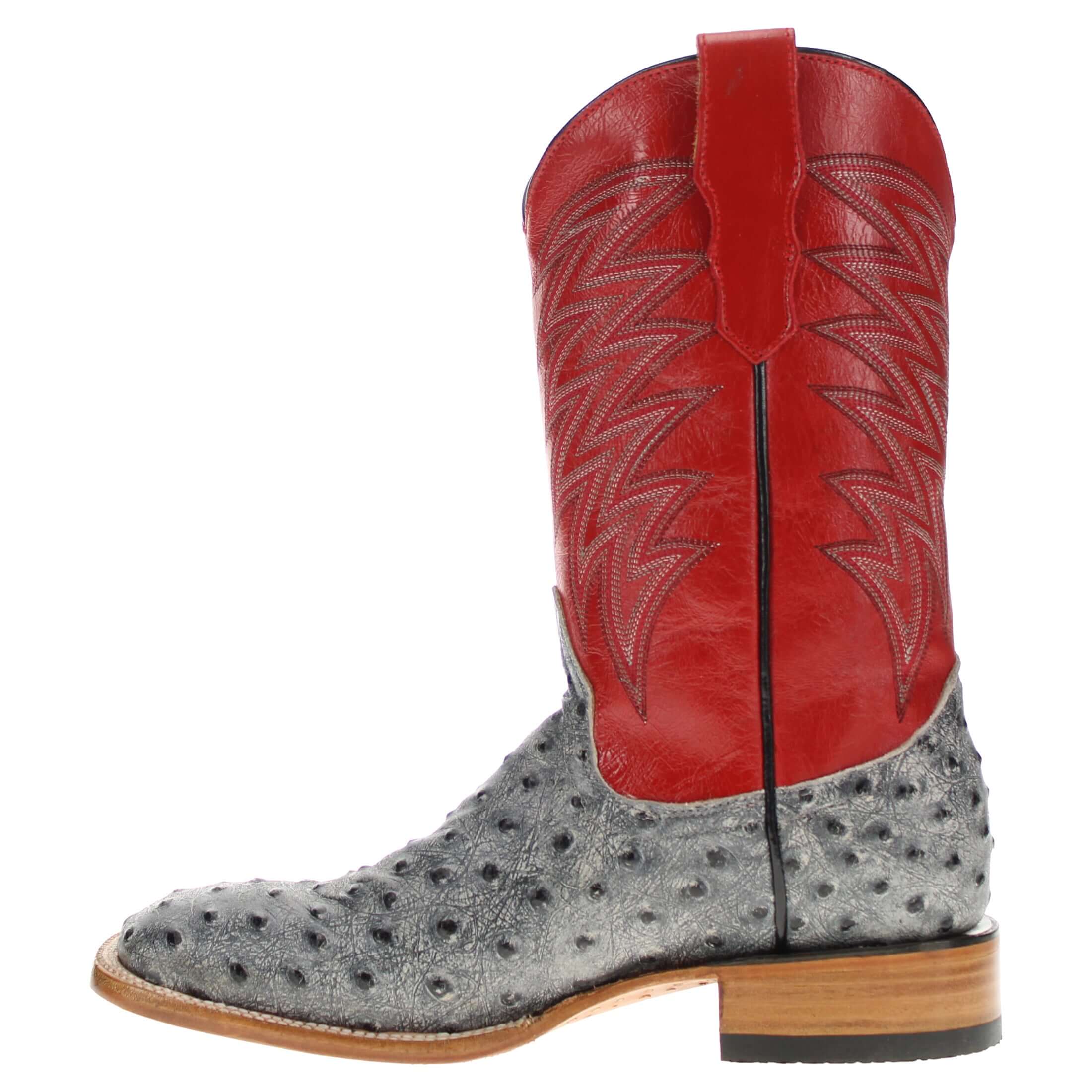 Men's Black Ostrich Print Cowboy Boots Carson by Vaccari Core