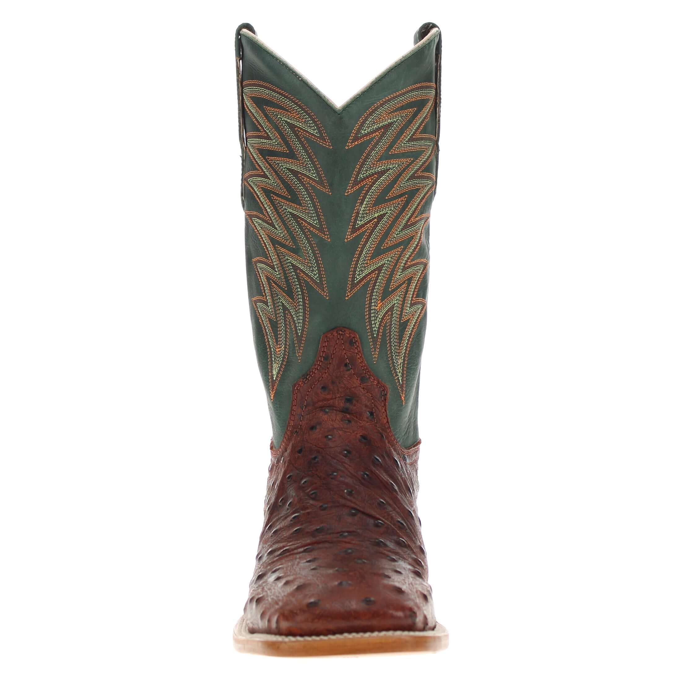 Men's Pecan Ostrich PrintCowboy Boots Carson by Vaccari Core