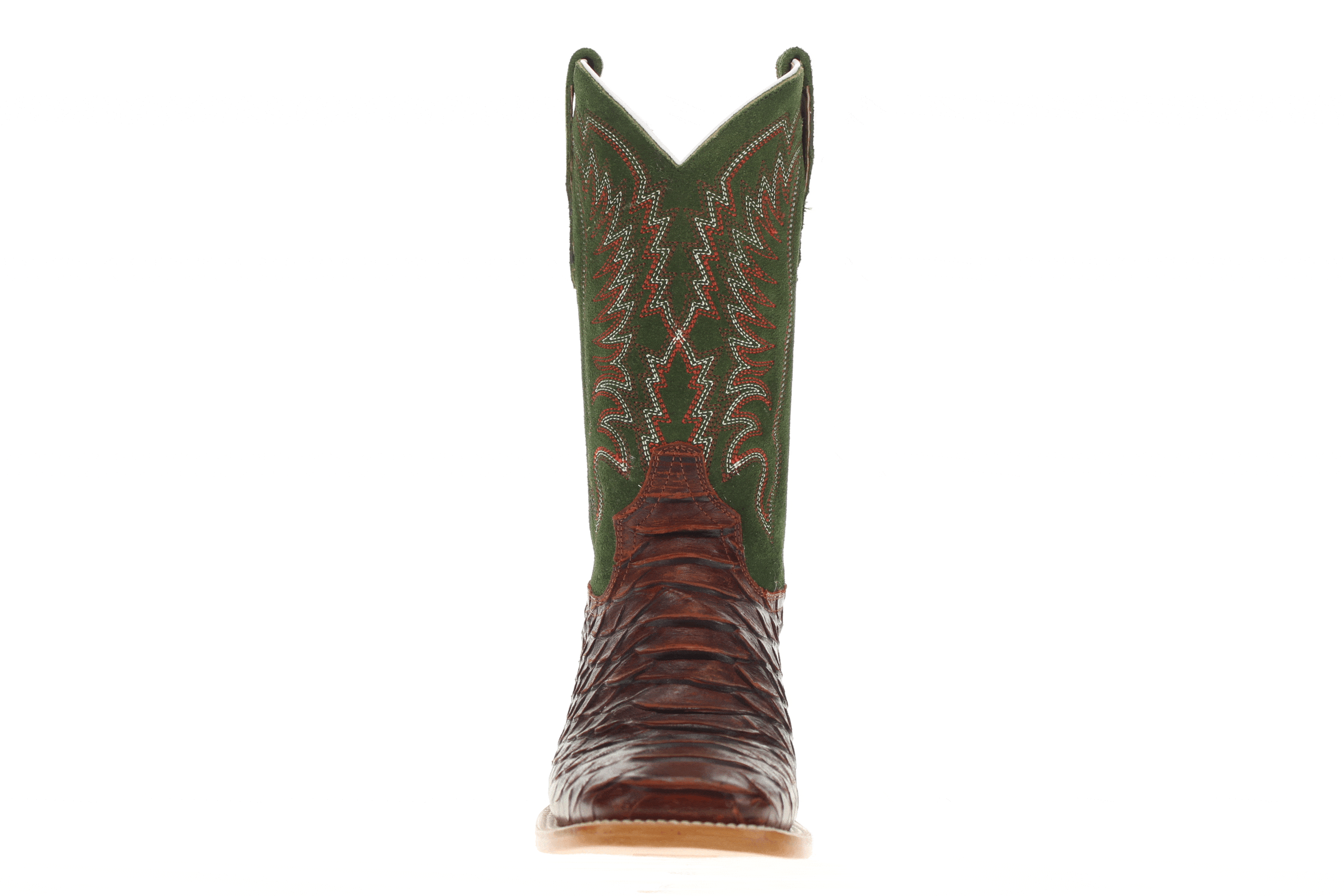 Men's Mocha Python Print Cowboy Boots Chase by Vaccari Core