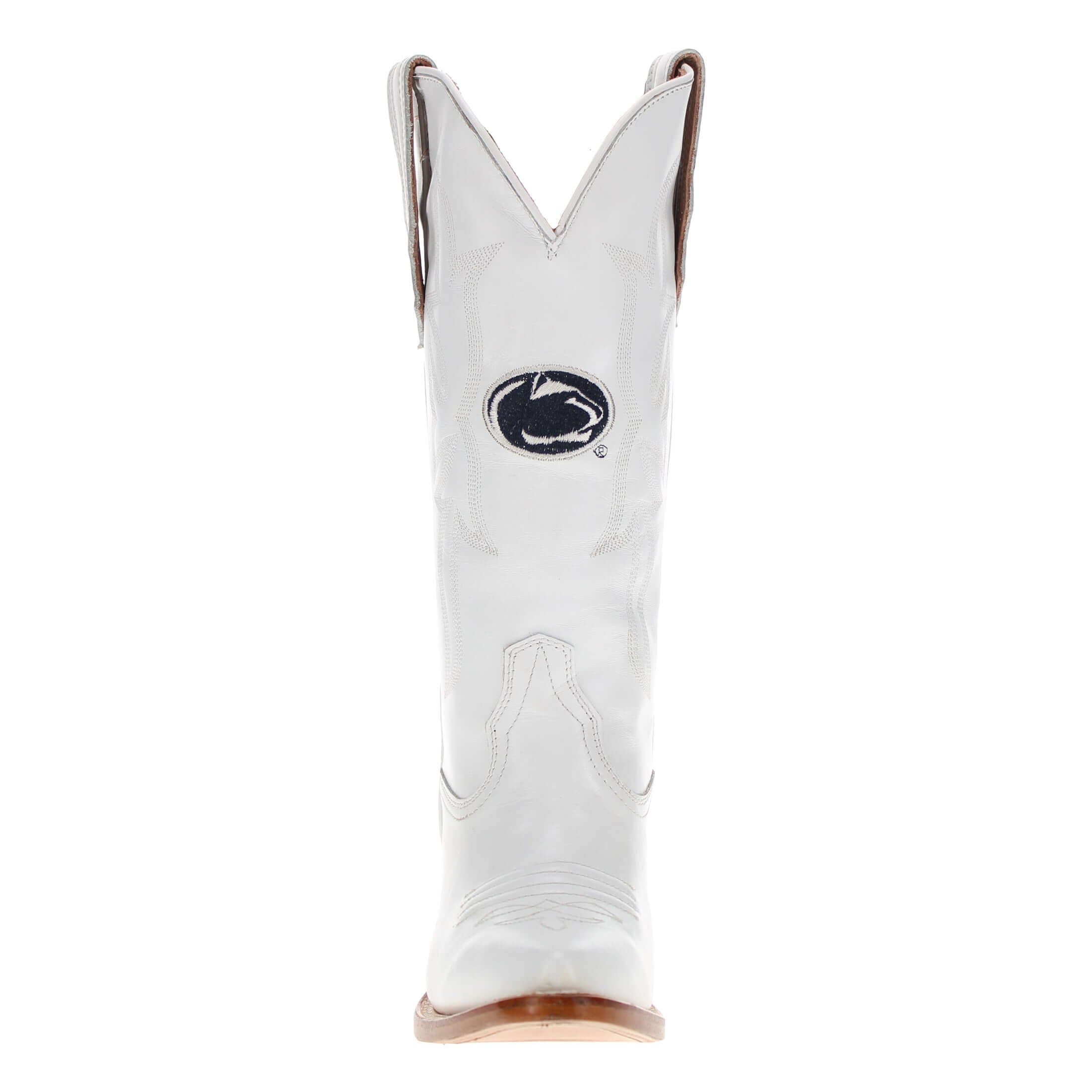 Women's Penn State White Cowgirl Boots Leighton by Vaccari University
