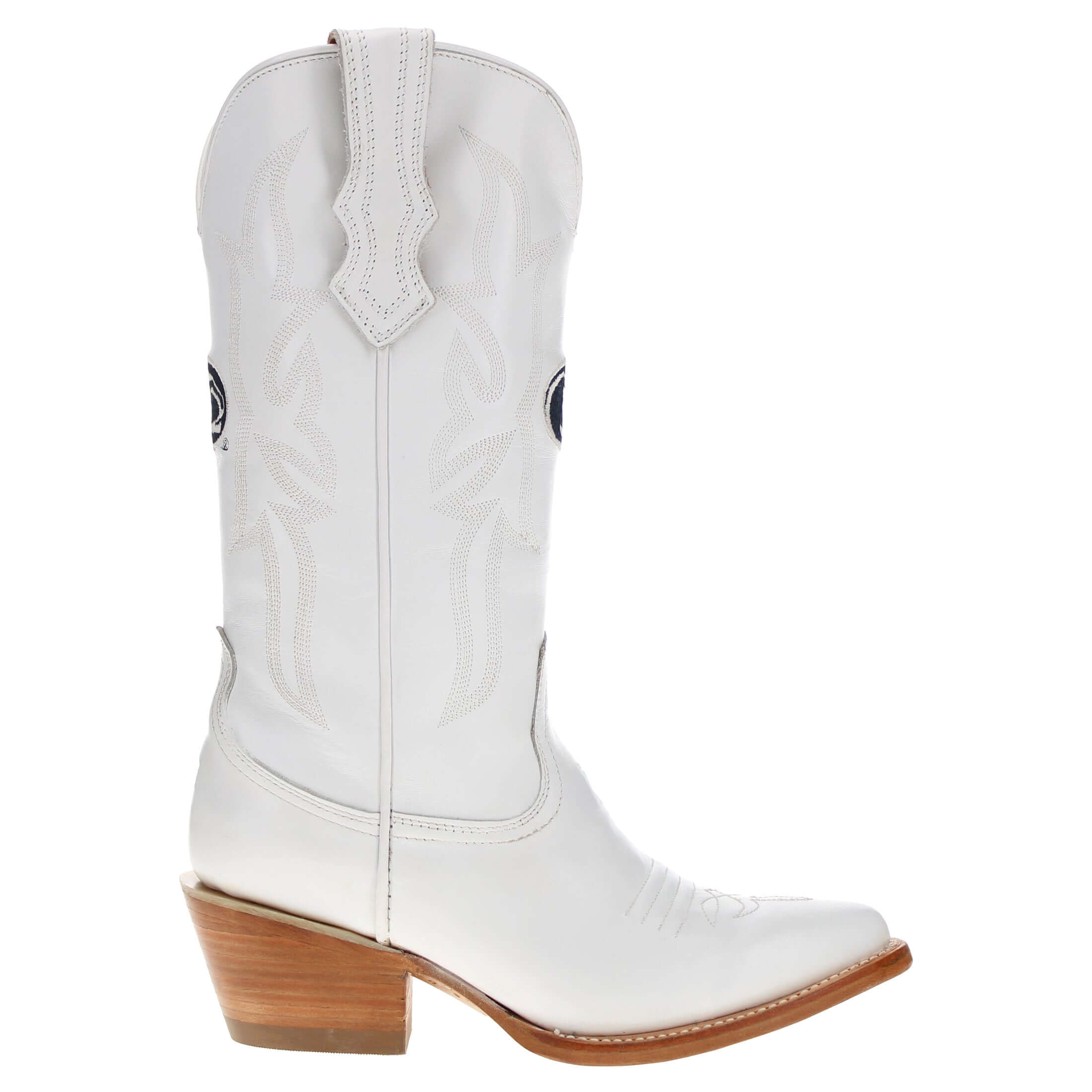 Women's Penn State White Cowgirl Boots Leighton by Vaccari University