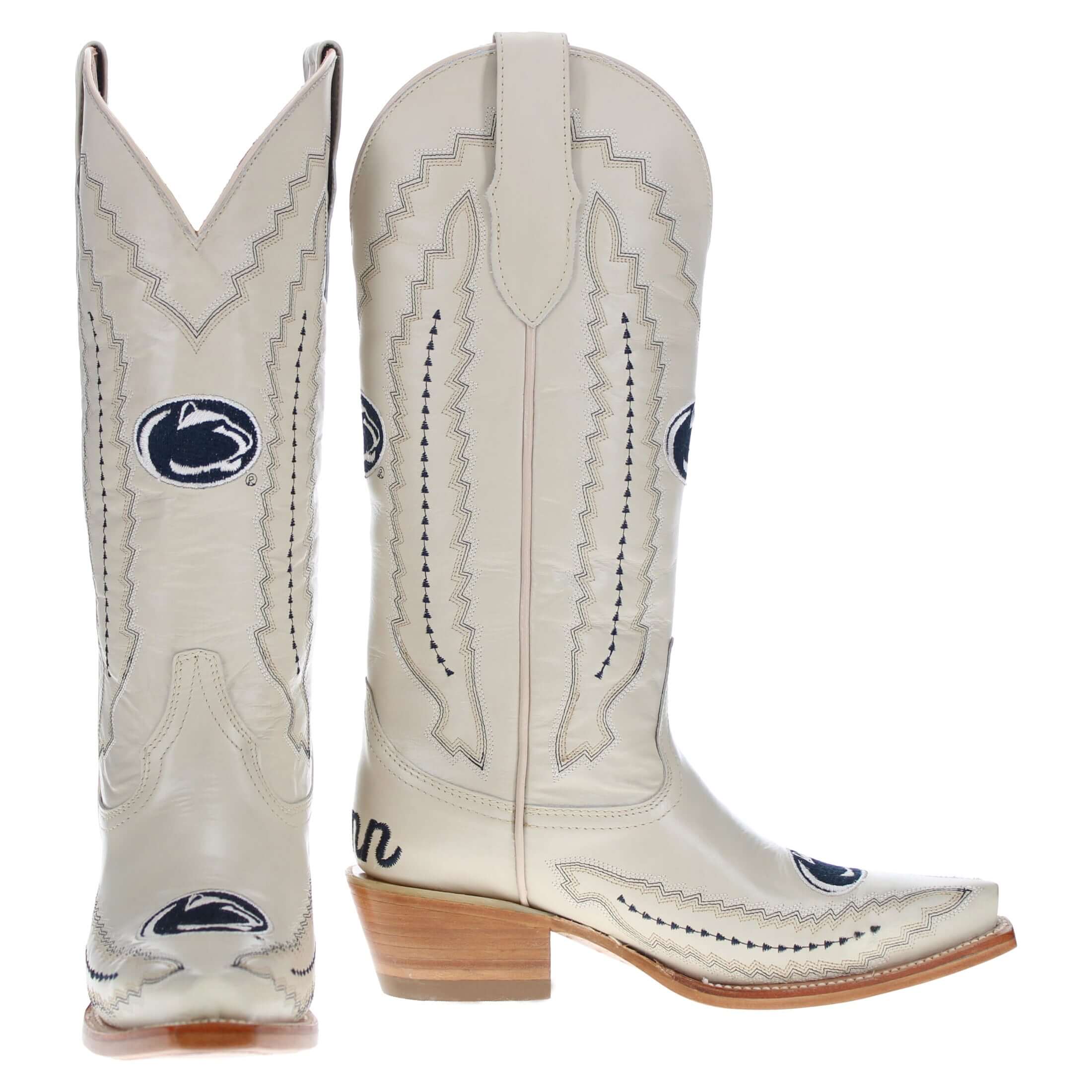 Women's Penn State Bone Cowgirl Boots Naomi by Vaccari University