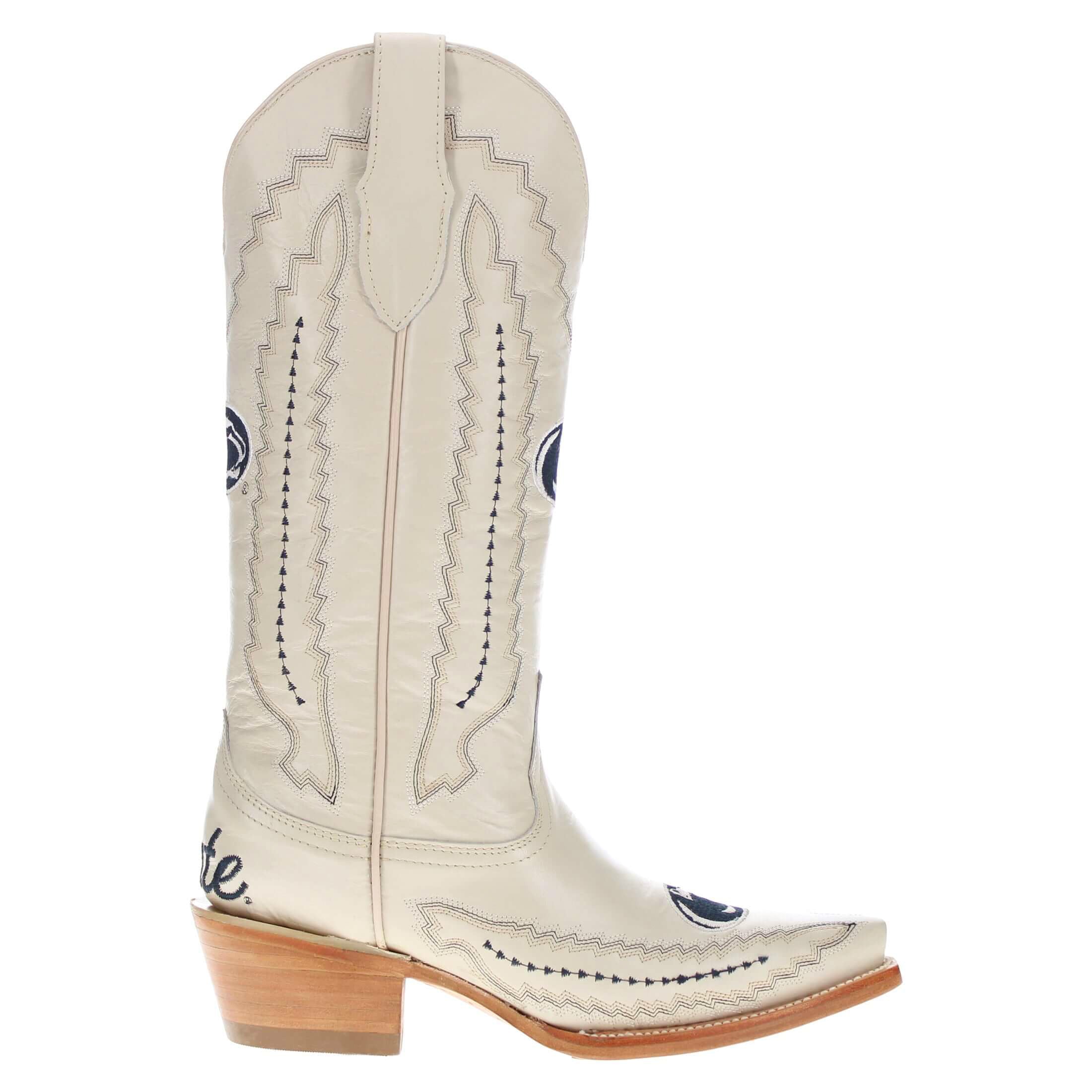 Women's Penn State Bone Cowgirl Boots Naomi by Vaccari