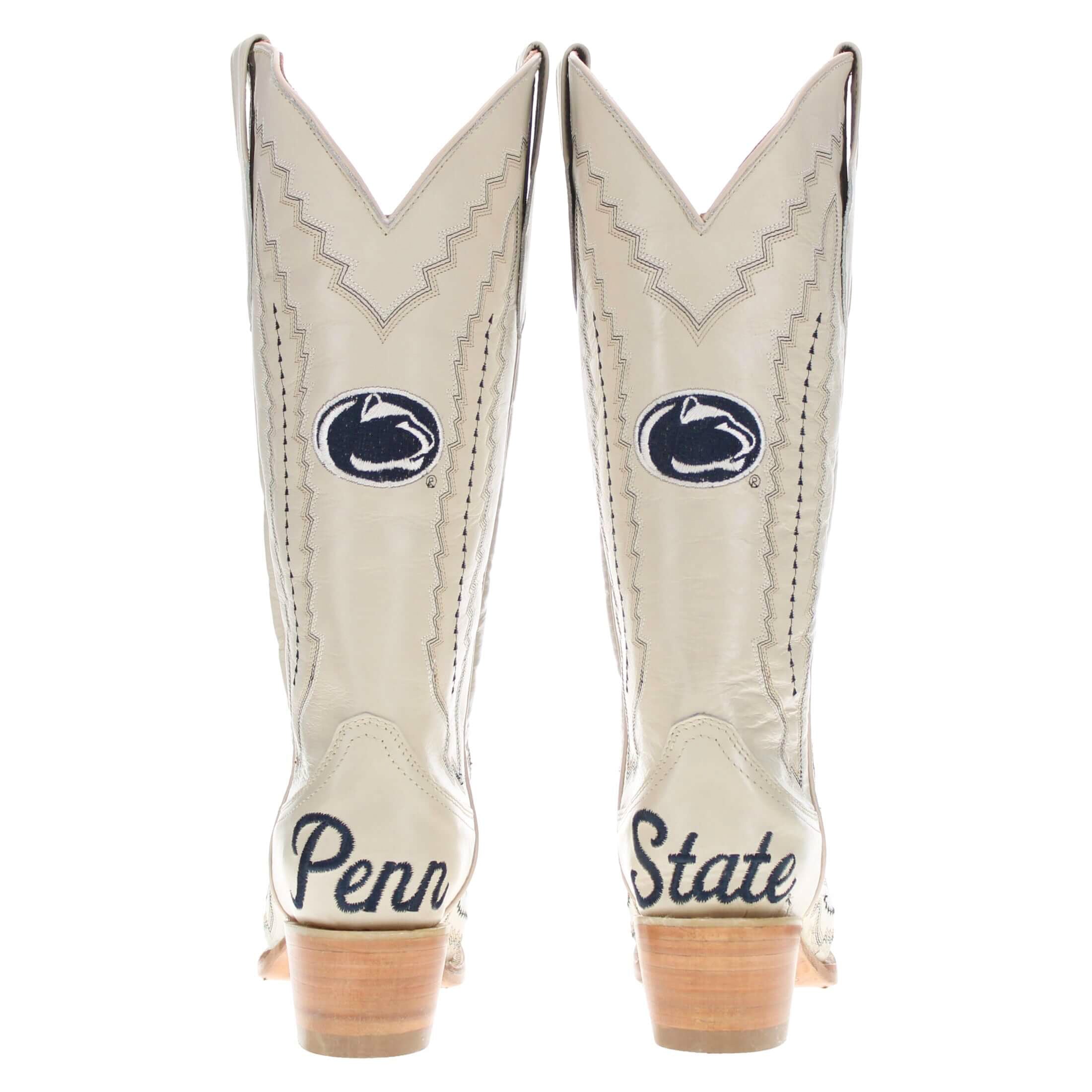 Women's Penn State Bone Cowgirl Boots Naomi by Vaccari
