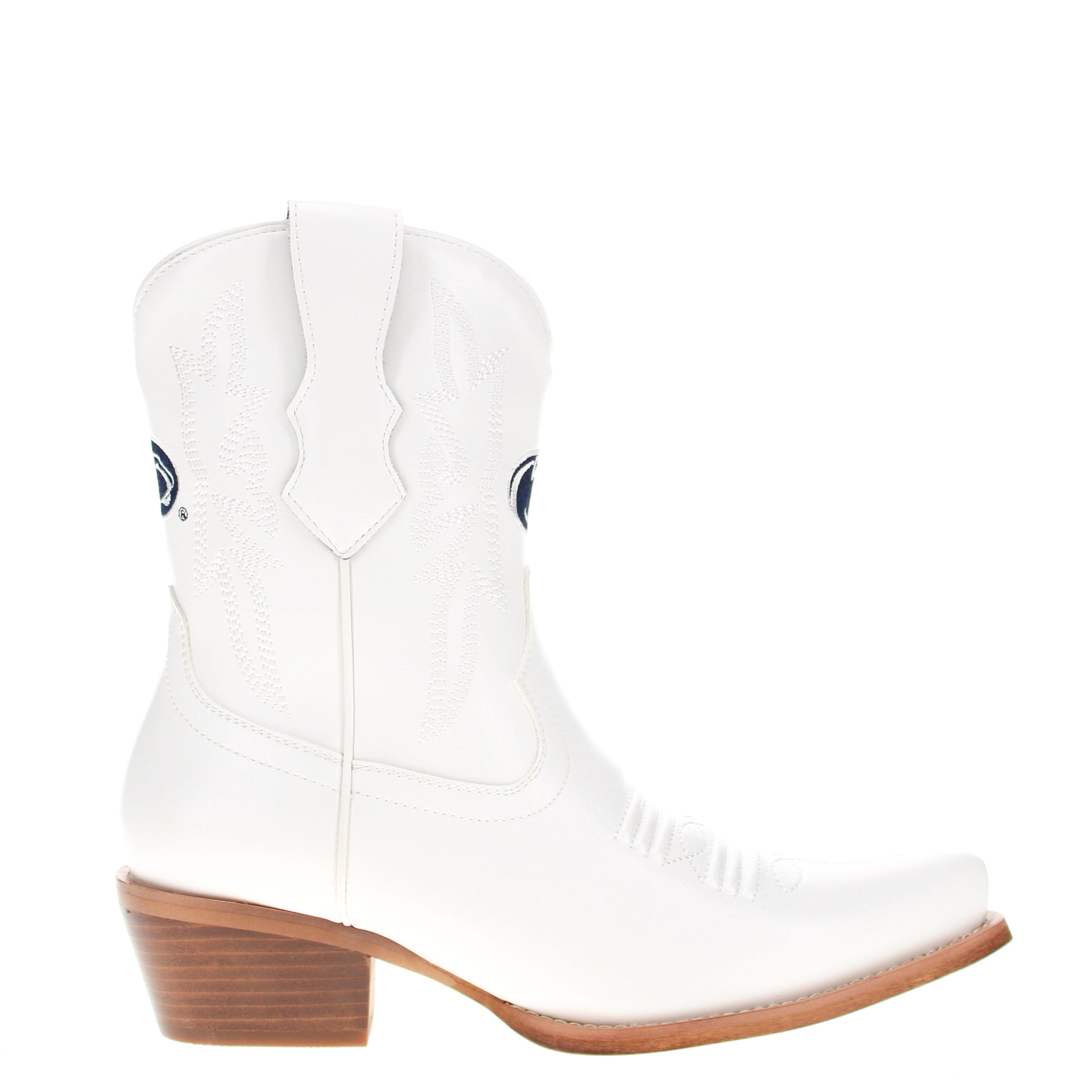 Women's Penn State University White Cowgirl Boots with Color Tassel Lynn by V by Vaccari