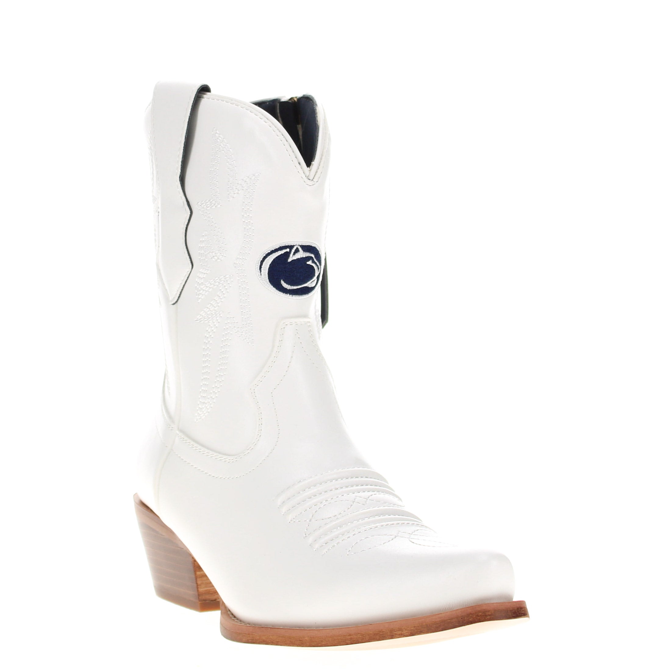 Women's Penn State University White Cowgirl Boots with Color Tassel Lynn by V by Vaccari