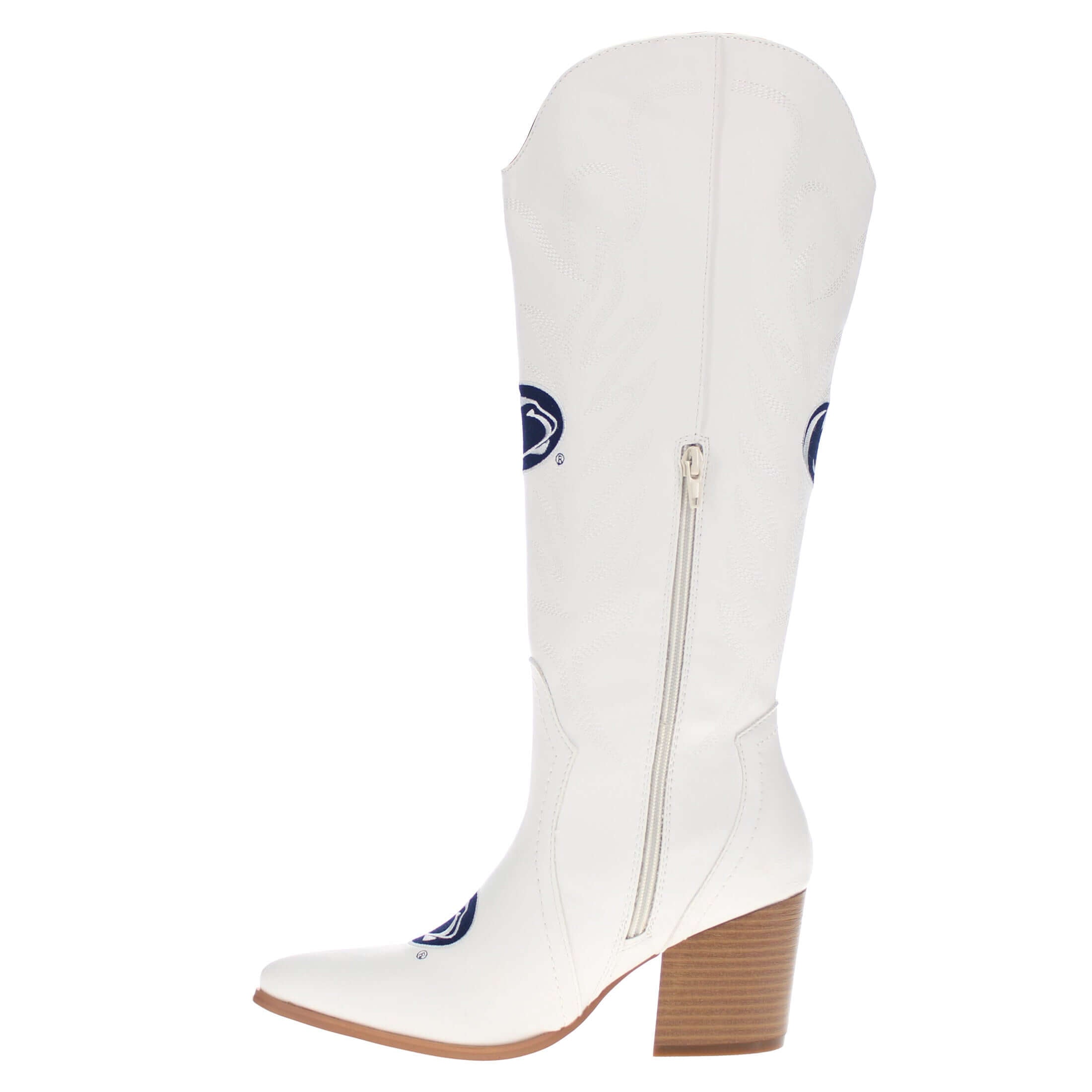 Women's Penn State University Tall White Boot Blair By V By Vaccari