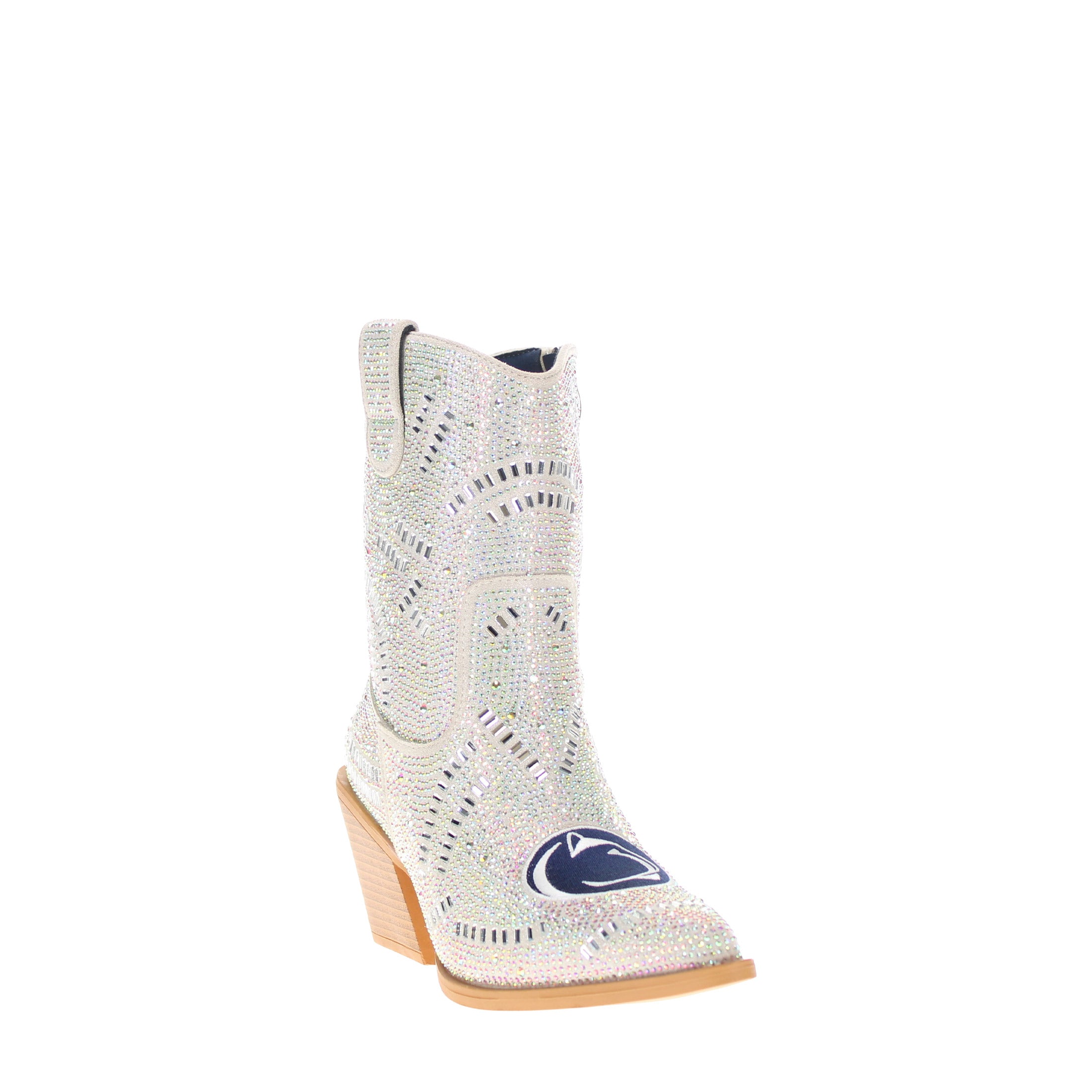 Women's Penn State University Natural Bling Cowgirl Booties Jade by V by Vaccari