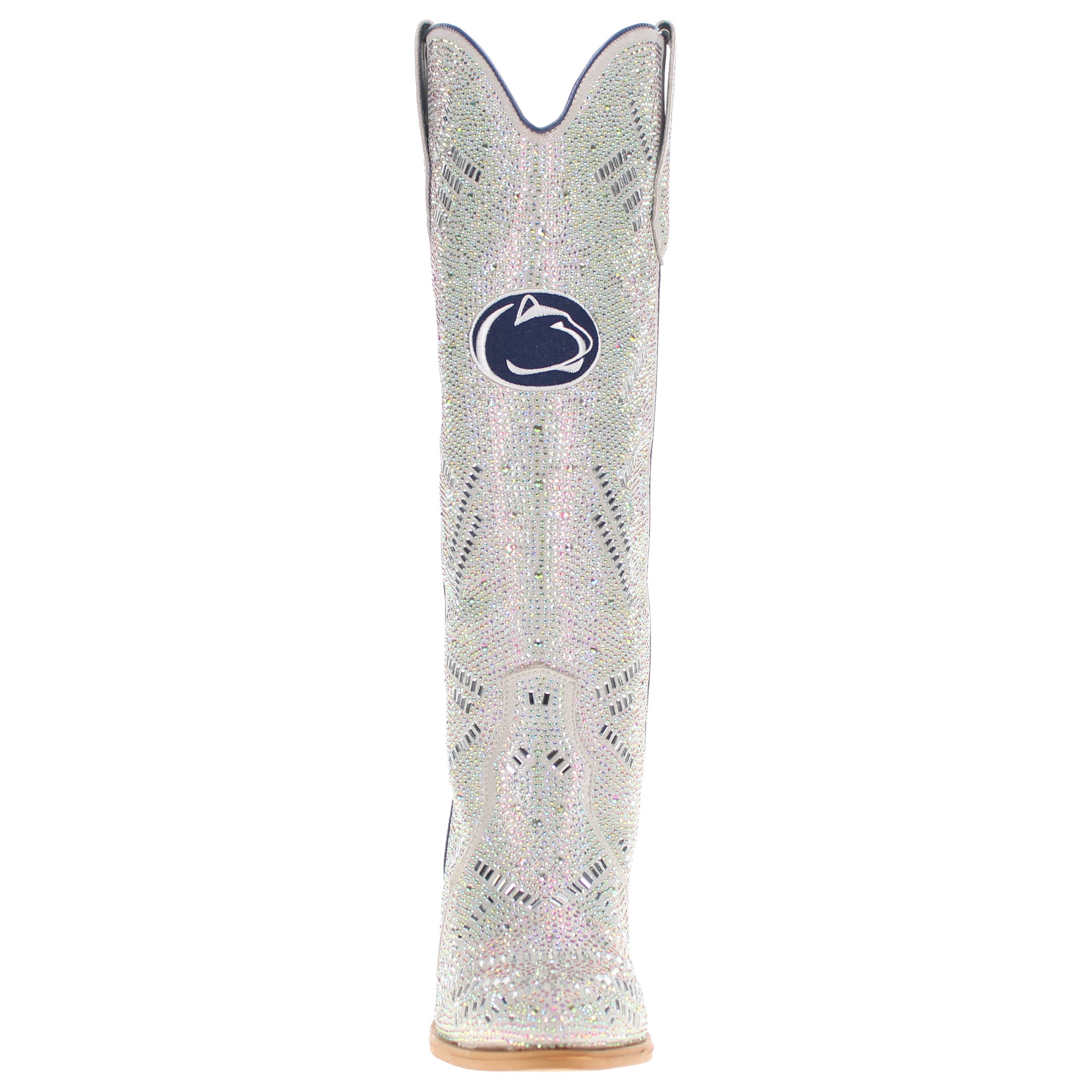 Women's Penn State University Natural Tall Bling Cowgirl Boots Amber by V by Vaccari