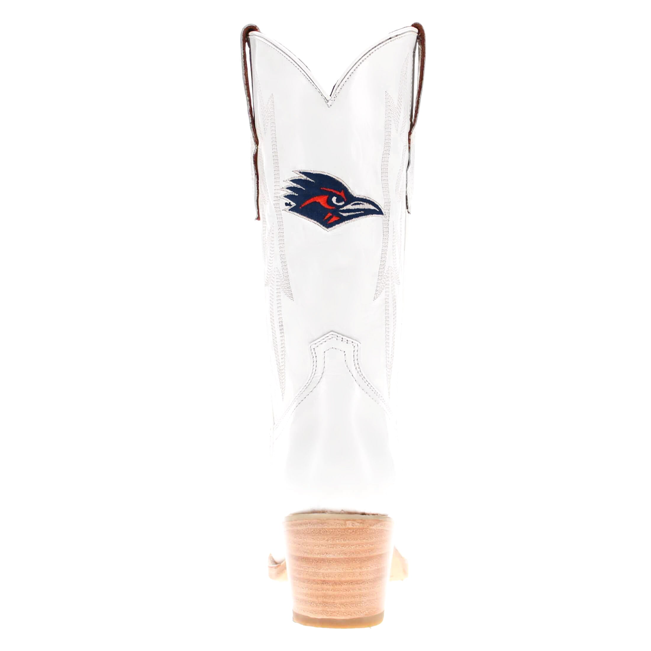 Women's UTSA All White Pointed Toe Cowgirl Boots Leighton Vaccari University
