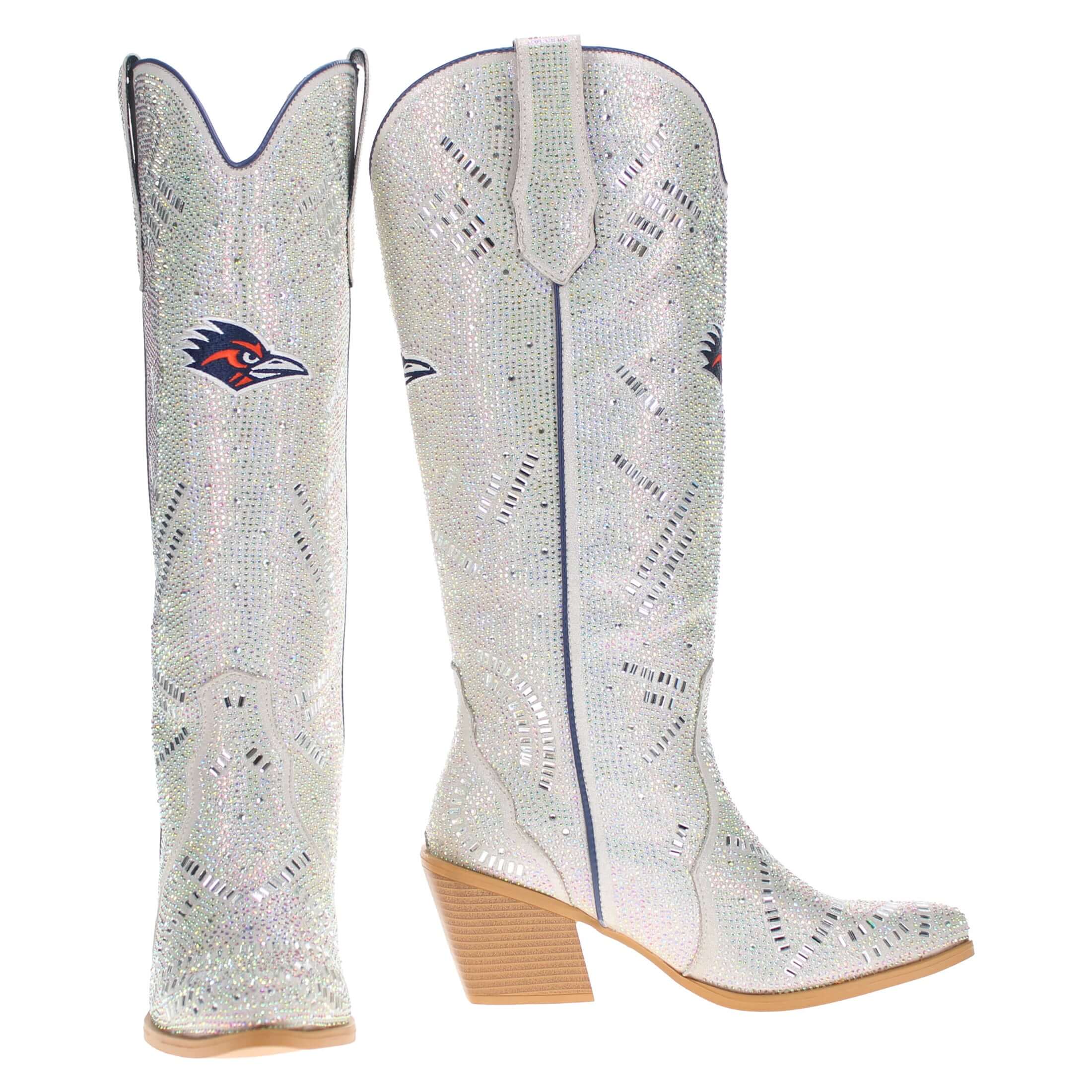 Women's UTSA Natural Tall Bling Cowgirl Boots Amber by V by Vaccari