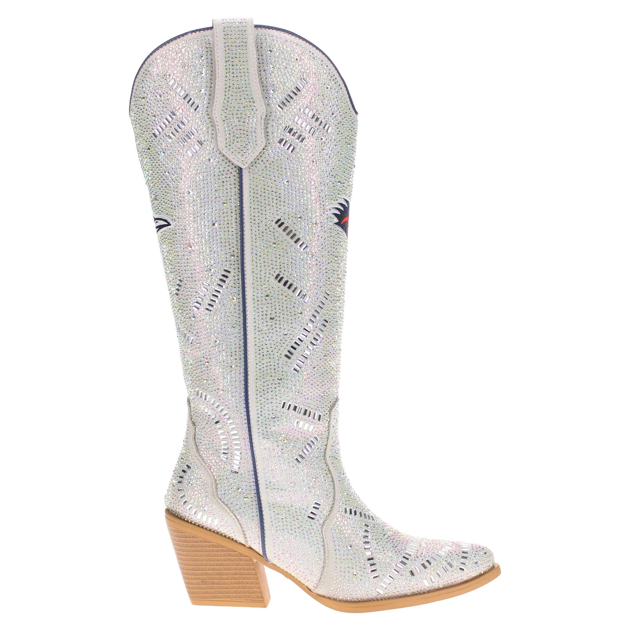 Women's UTSA Natural Tall Bling Cowgirl Boots Amber by V by Vaccari