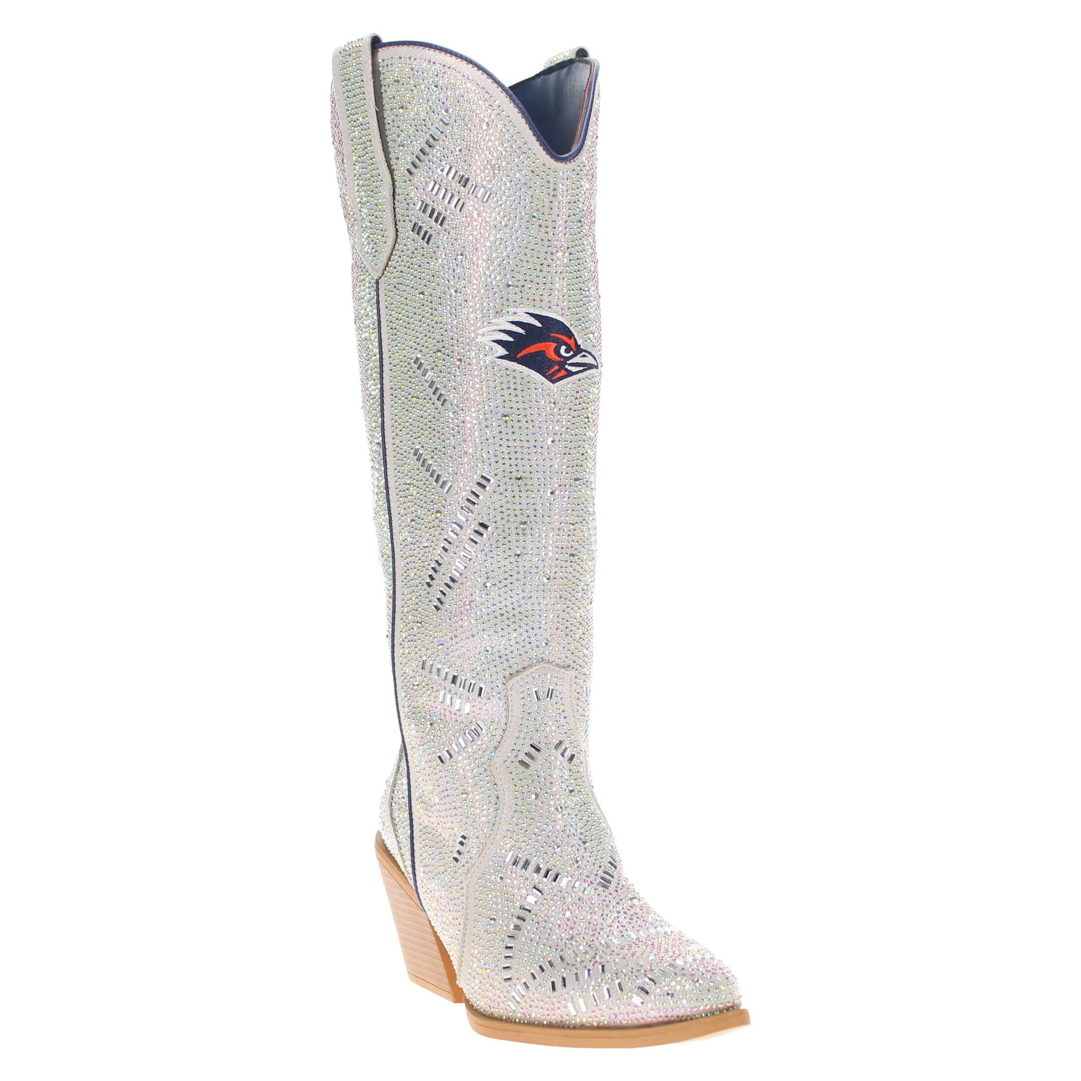 Women's UTSA Natural Tall Bling Cowgirl Boots Amber by V by Vaccari