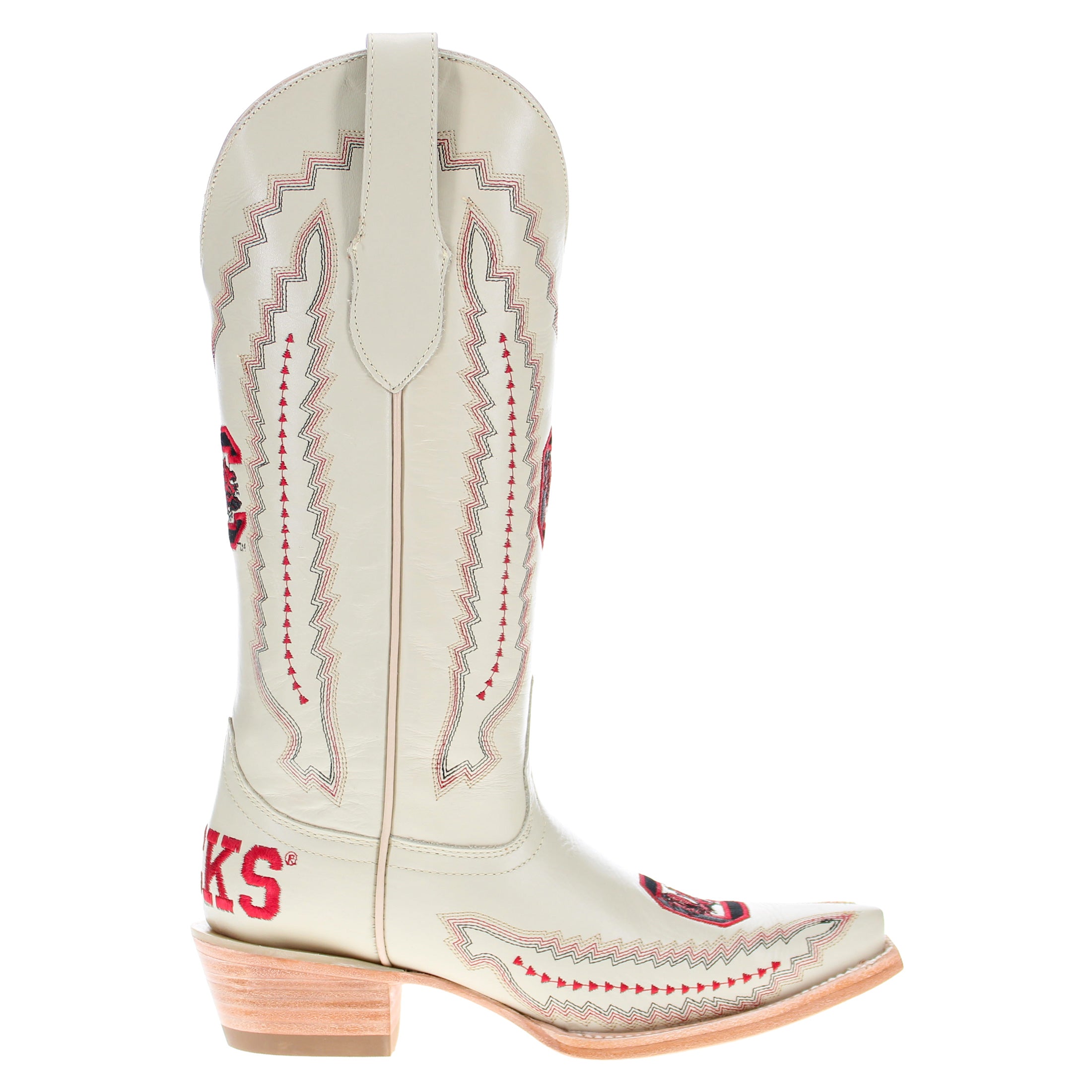 Women's South Carolina University Bone Snip Toe Cowgirl Boots Naomi by Vaccari