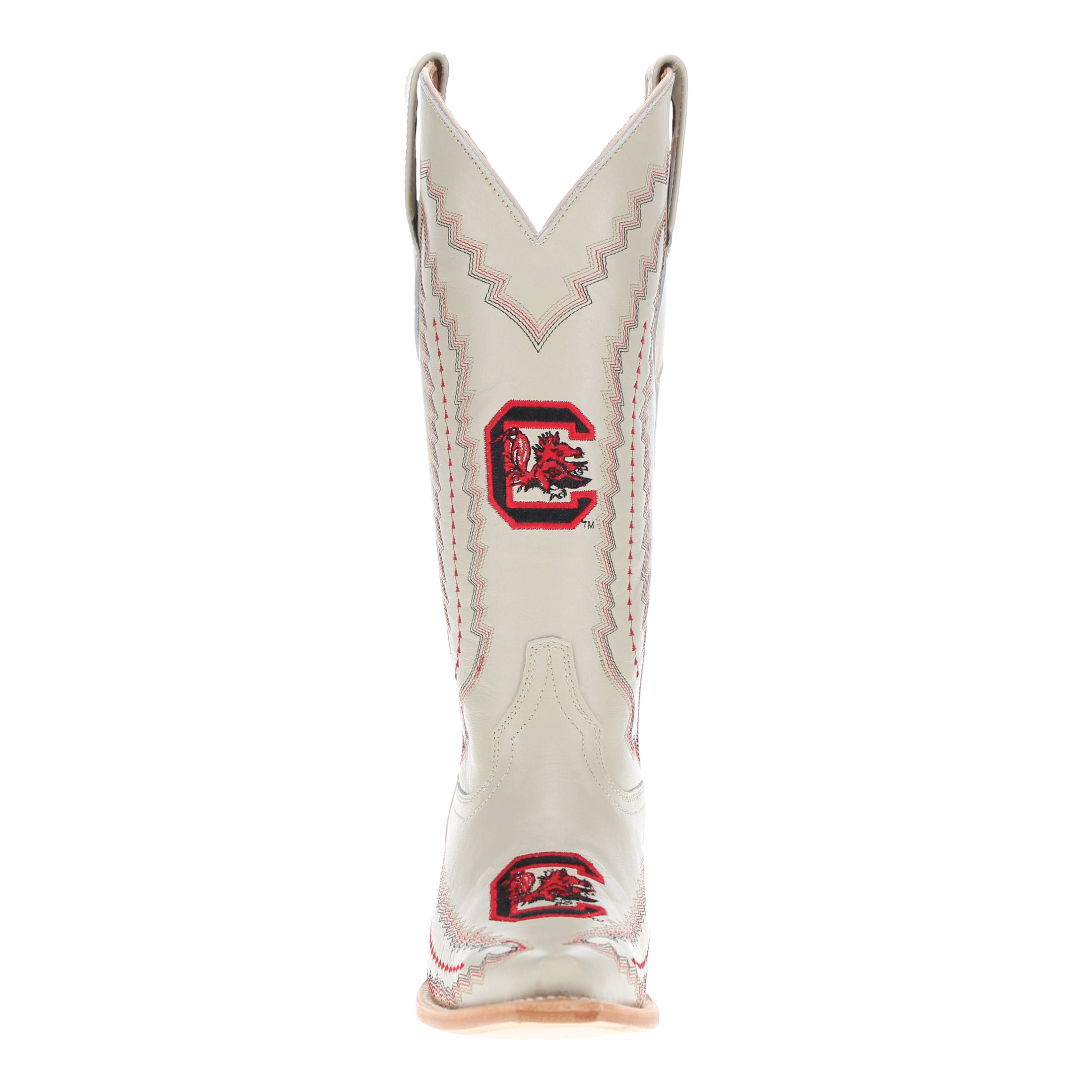 Women's South Carolina University Bone Snip Toe Cowgirl Boots Naomi by Vaccari