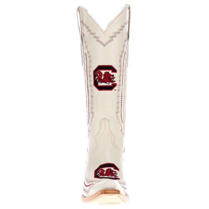 Women's South Carolina University Bone Snip Toe Cowgirl Boots Naomi by Vaccari