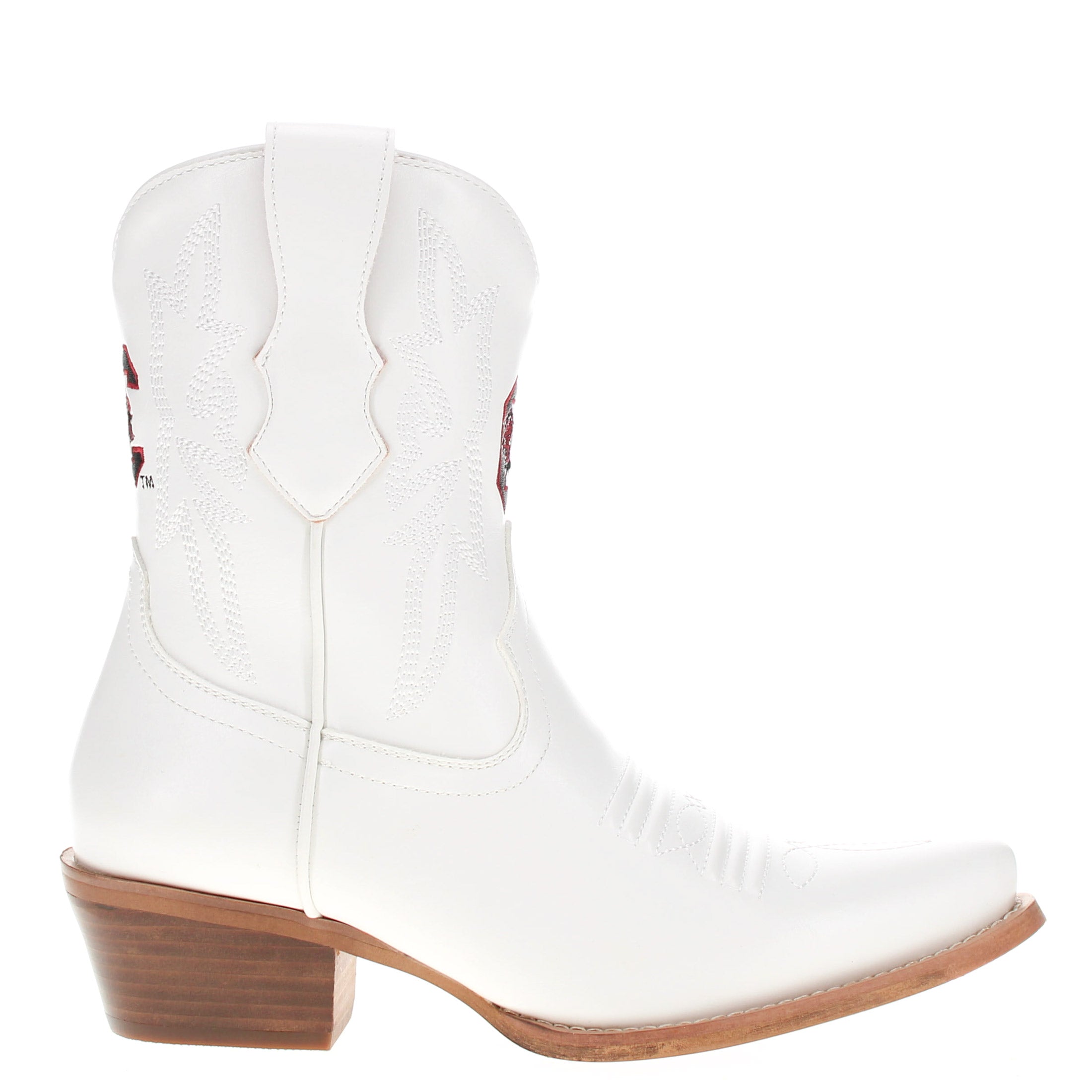 Women's University of South Carolina White Cowgirl Boots with Color Tassel Lynn by V by Vaccari