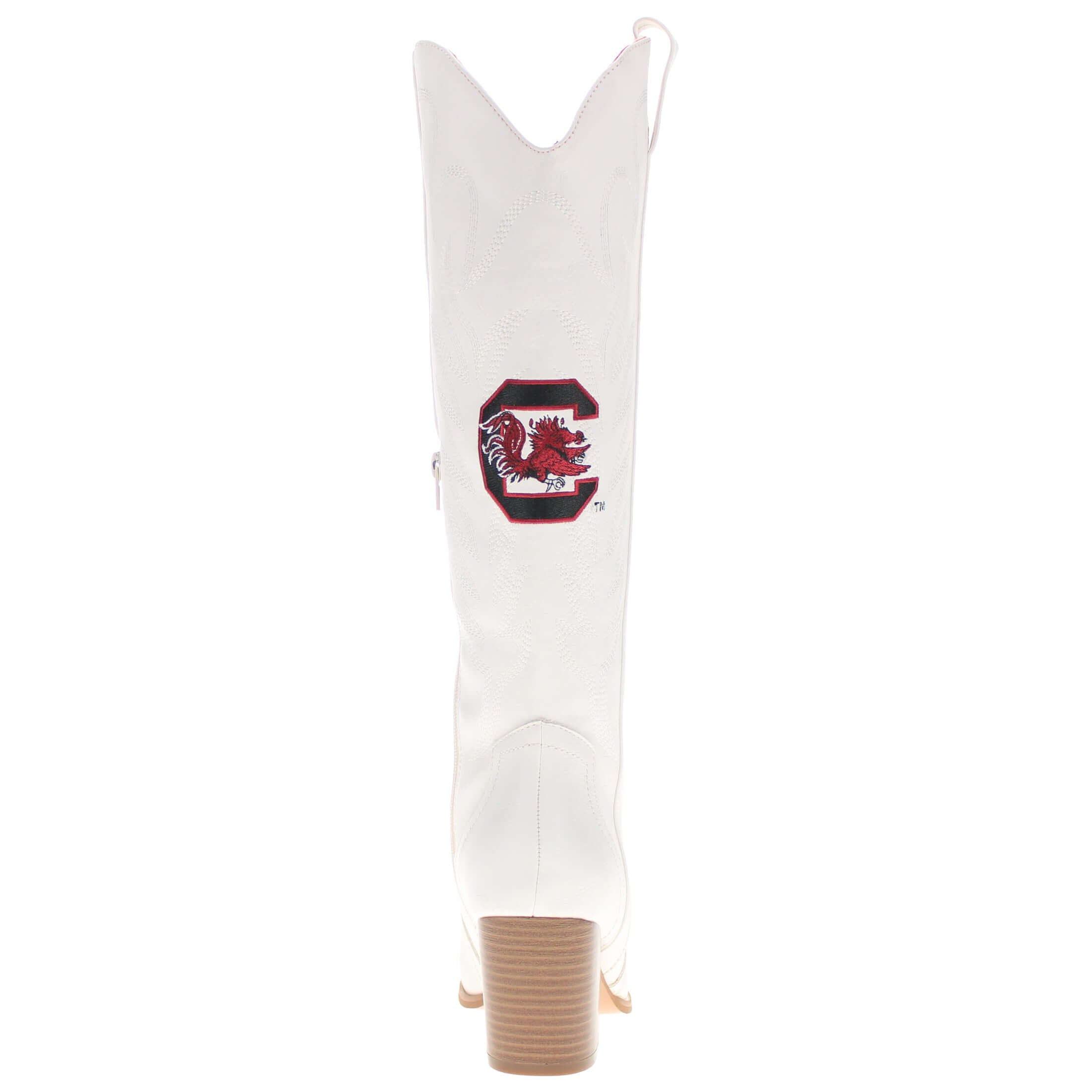 University of South Carolina Blair Tall White Boot By V By Vaccari