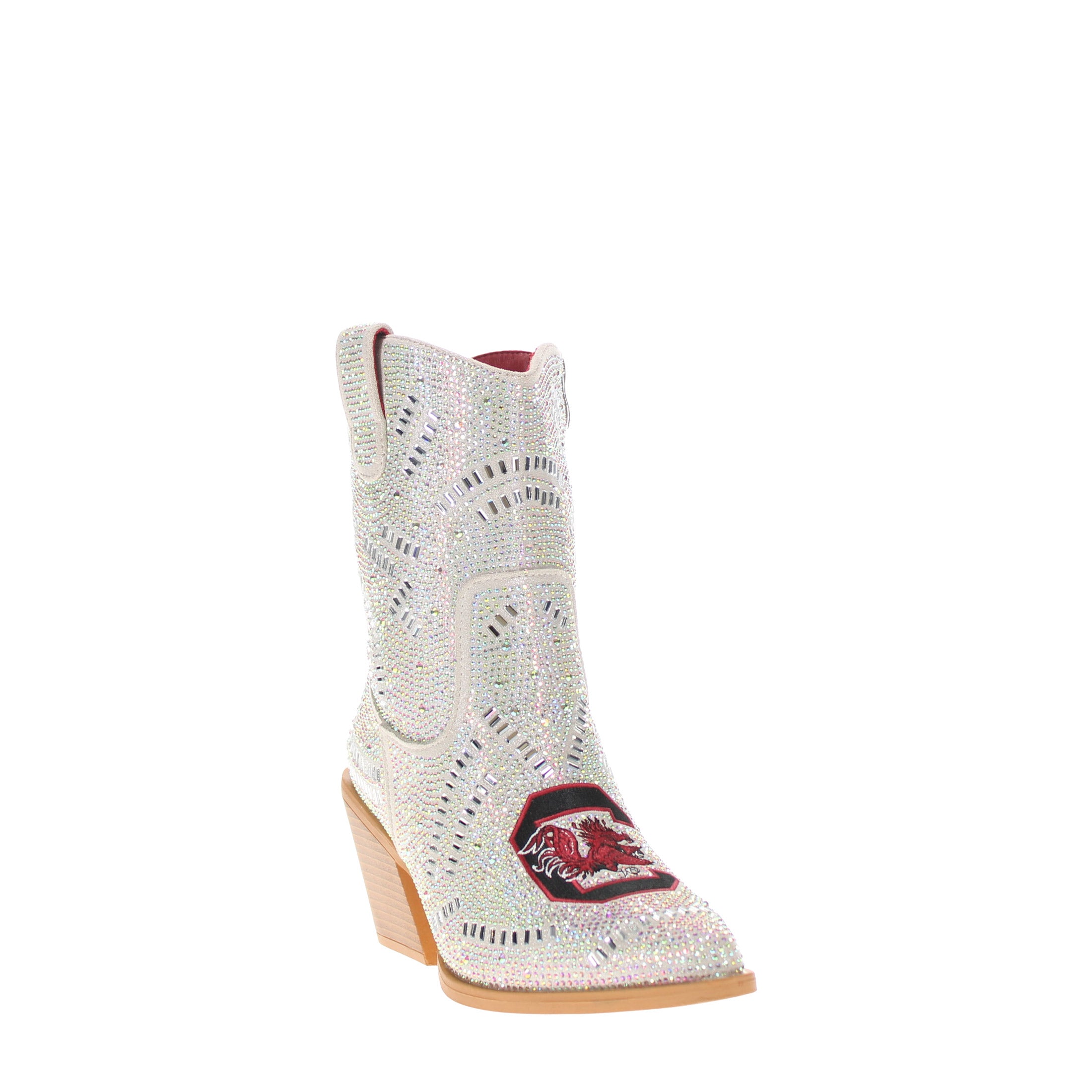 Women's University of South Carolina Natural Bling Cowgirl Booties Jade by V by Vaccari