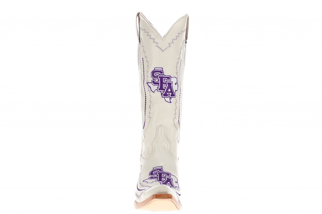 Women's Stephen F. Austin State University Bone Snip Toe Cowgirl Boots Naomi by Vaccari
