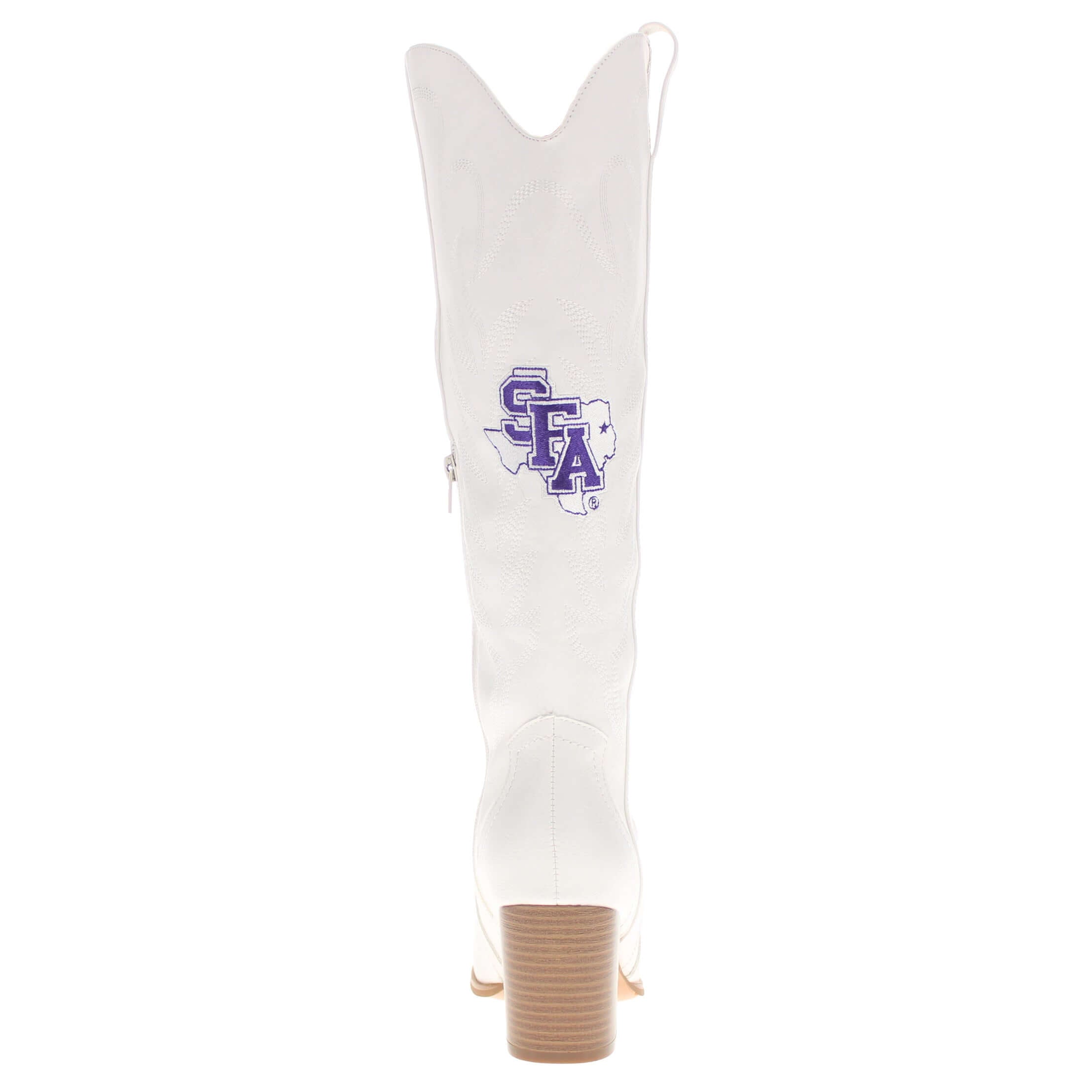 Stephen F. Austin State University Blair Tall White Boot By V By Vaccari