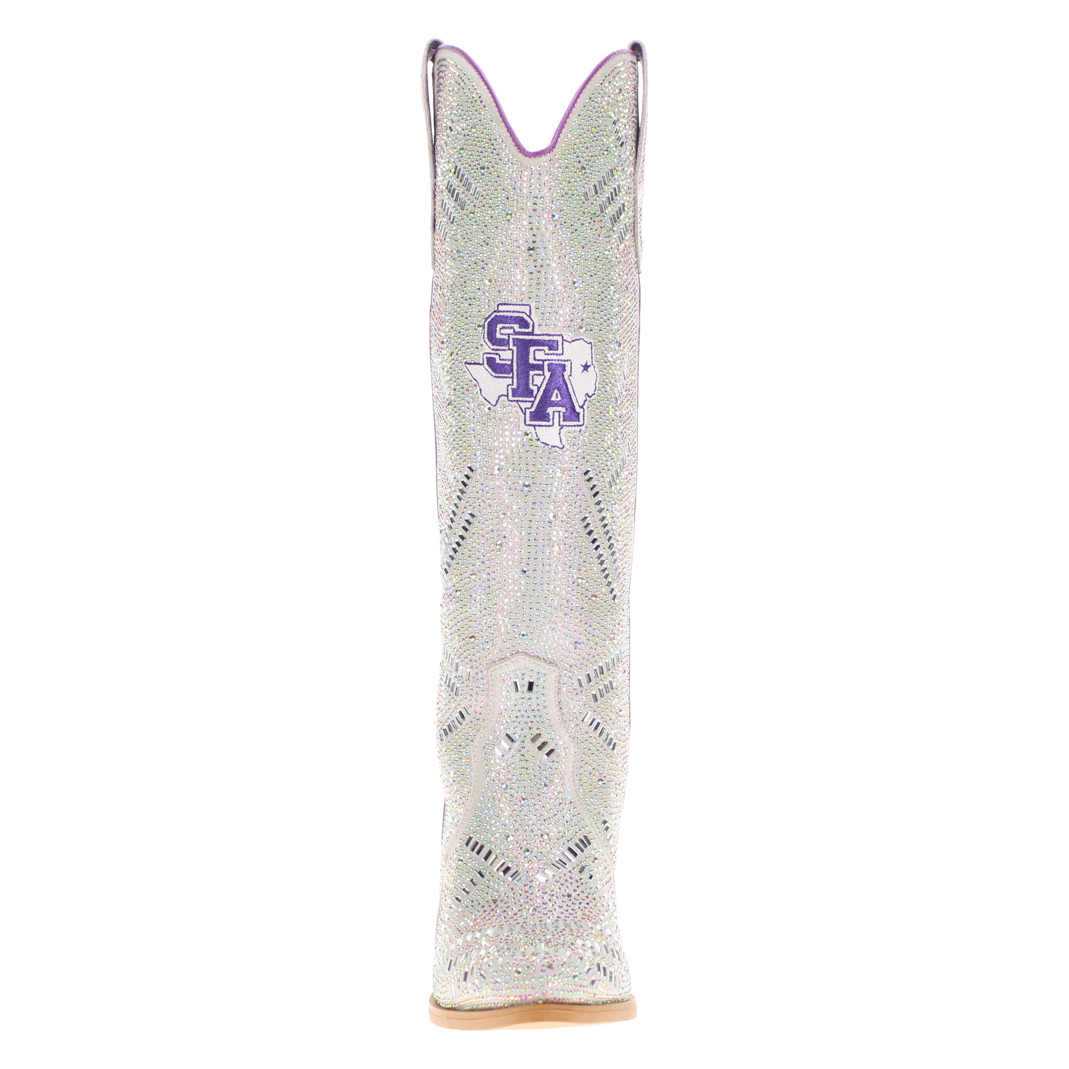 Women's Steven F. Austin State University Natural Tall Bling Cowgirl Boots Amber by V by Vaccari