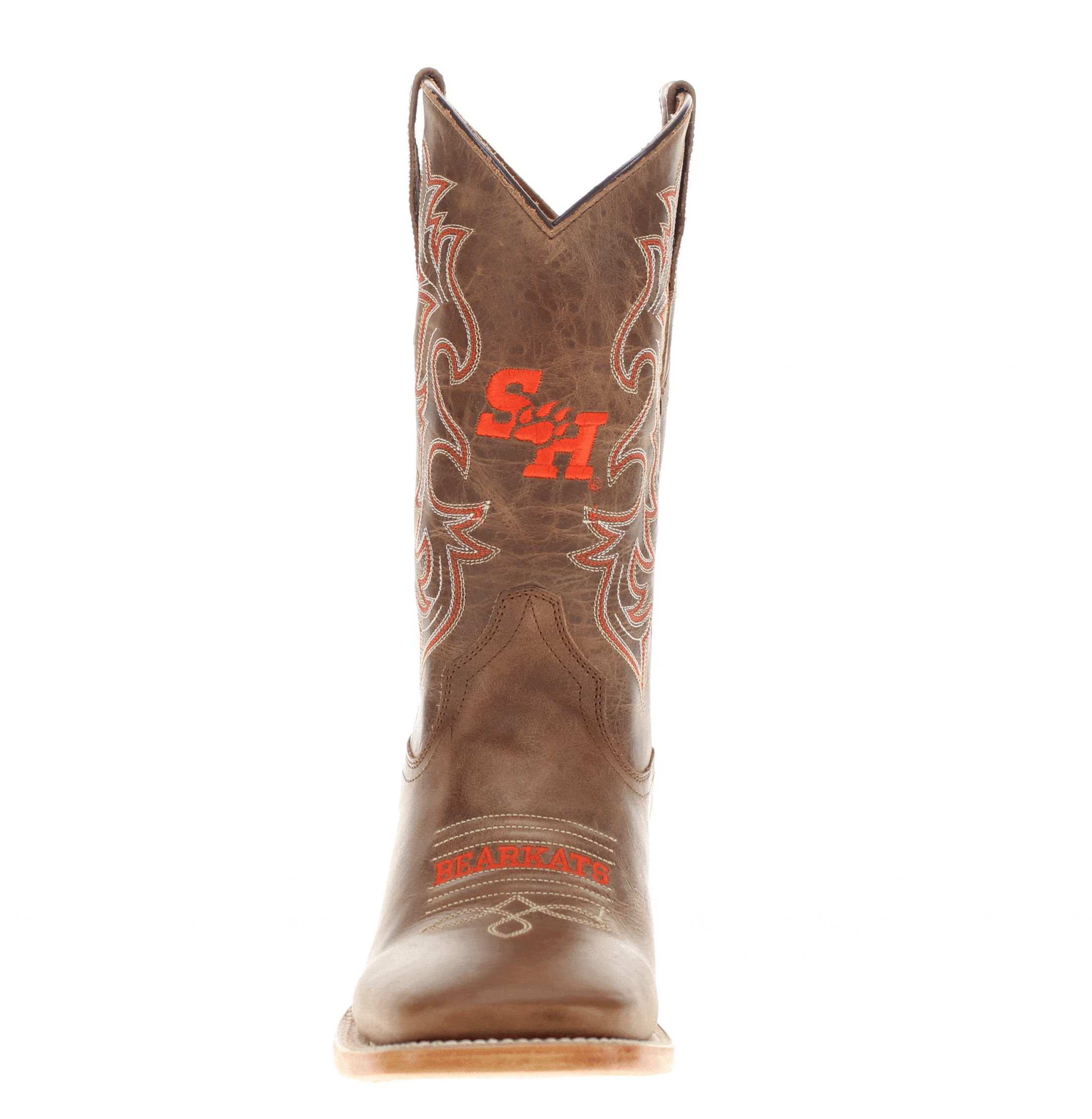 Men's Sam Houston State University Tan Sqaure Toe Cowboy Boots by Vaccari