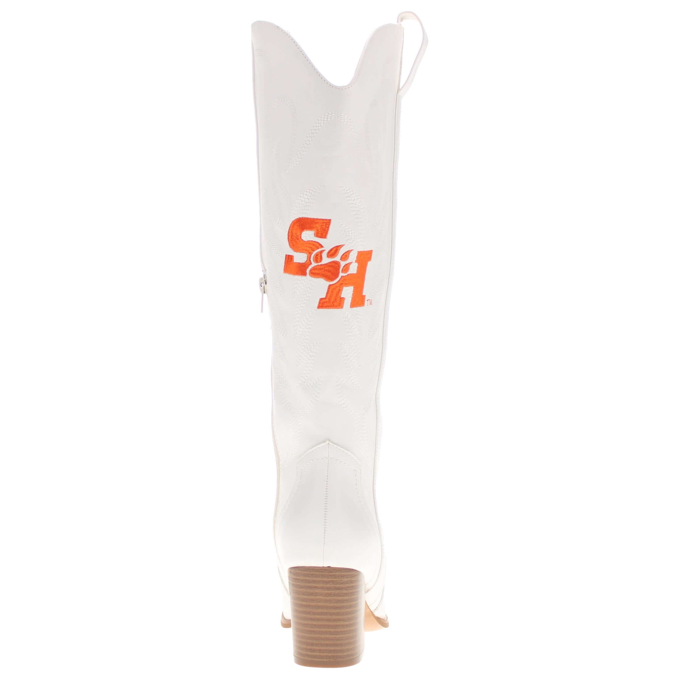 Sam Houston State University Blair Tall White Boot By V By Vaccari