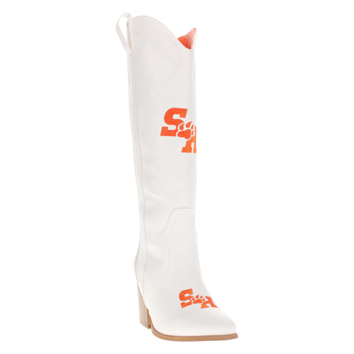 Sam Houston State University Blair Tall White Boot By V By Vaccari
