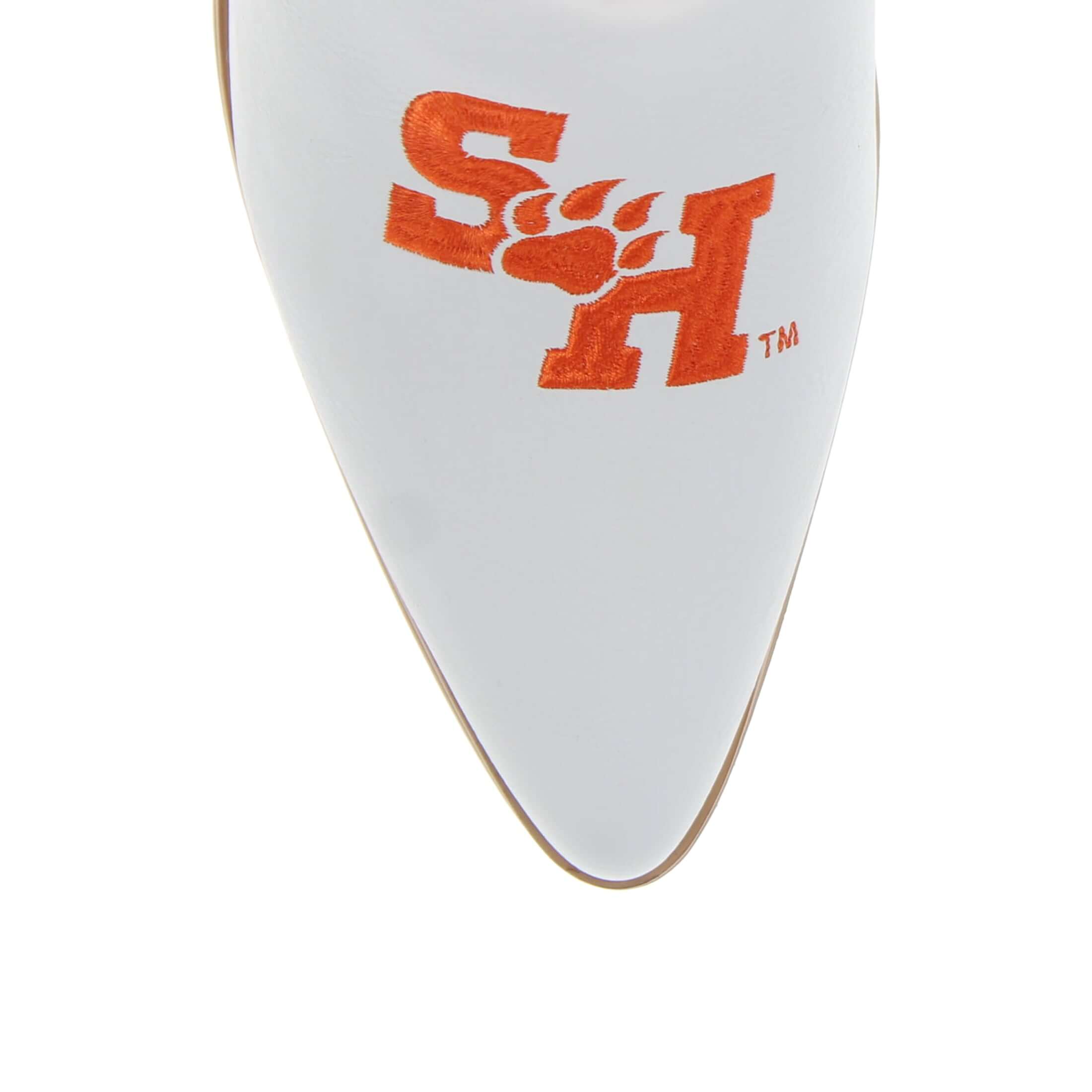 Sam Houston State University Blair Tall White Boot By V By Vaccari