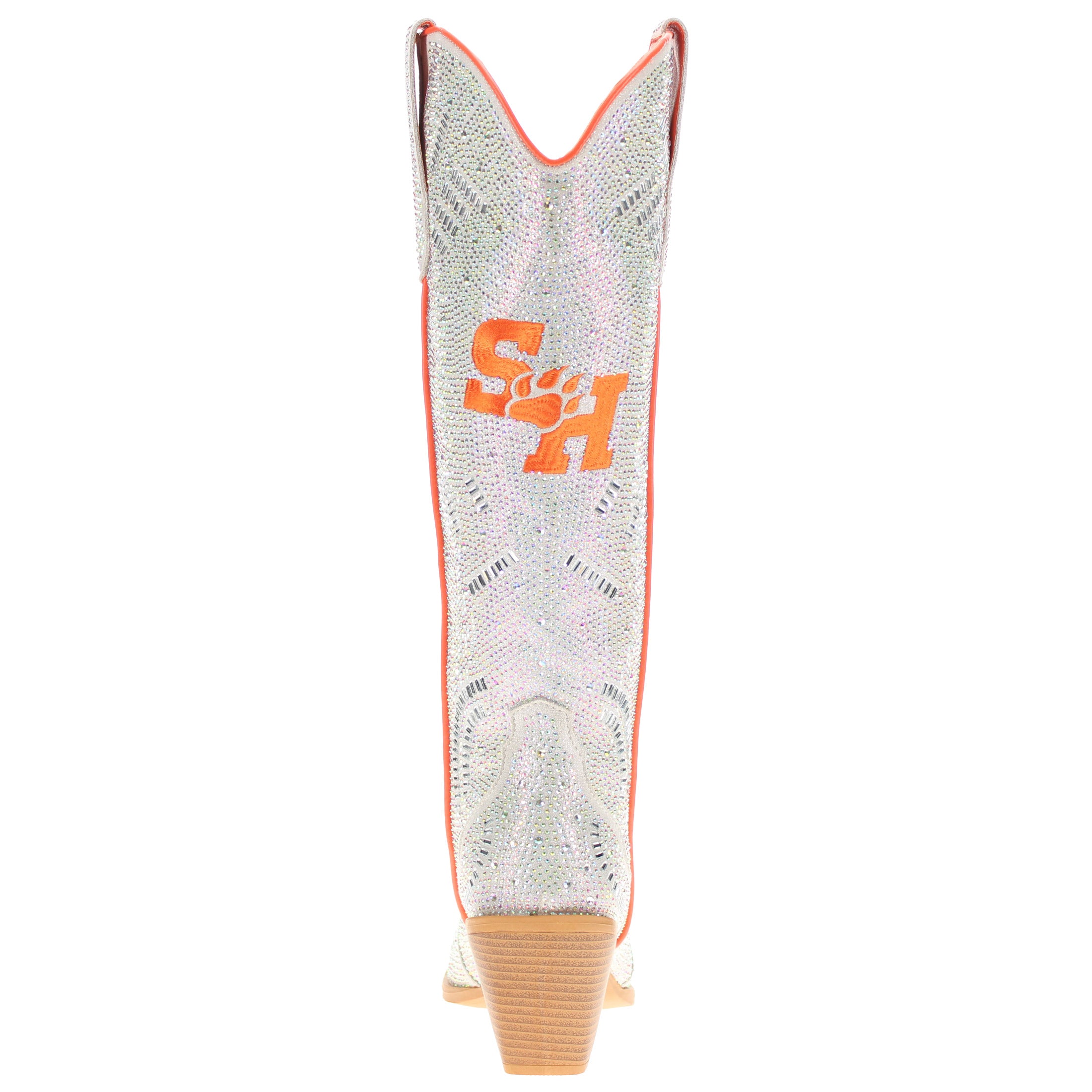 Women's Sam Houston State University Natural Tall Bling Cowgirl Boots Amber by V by Vaccari