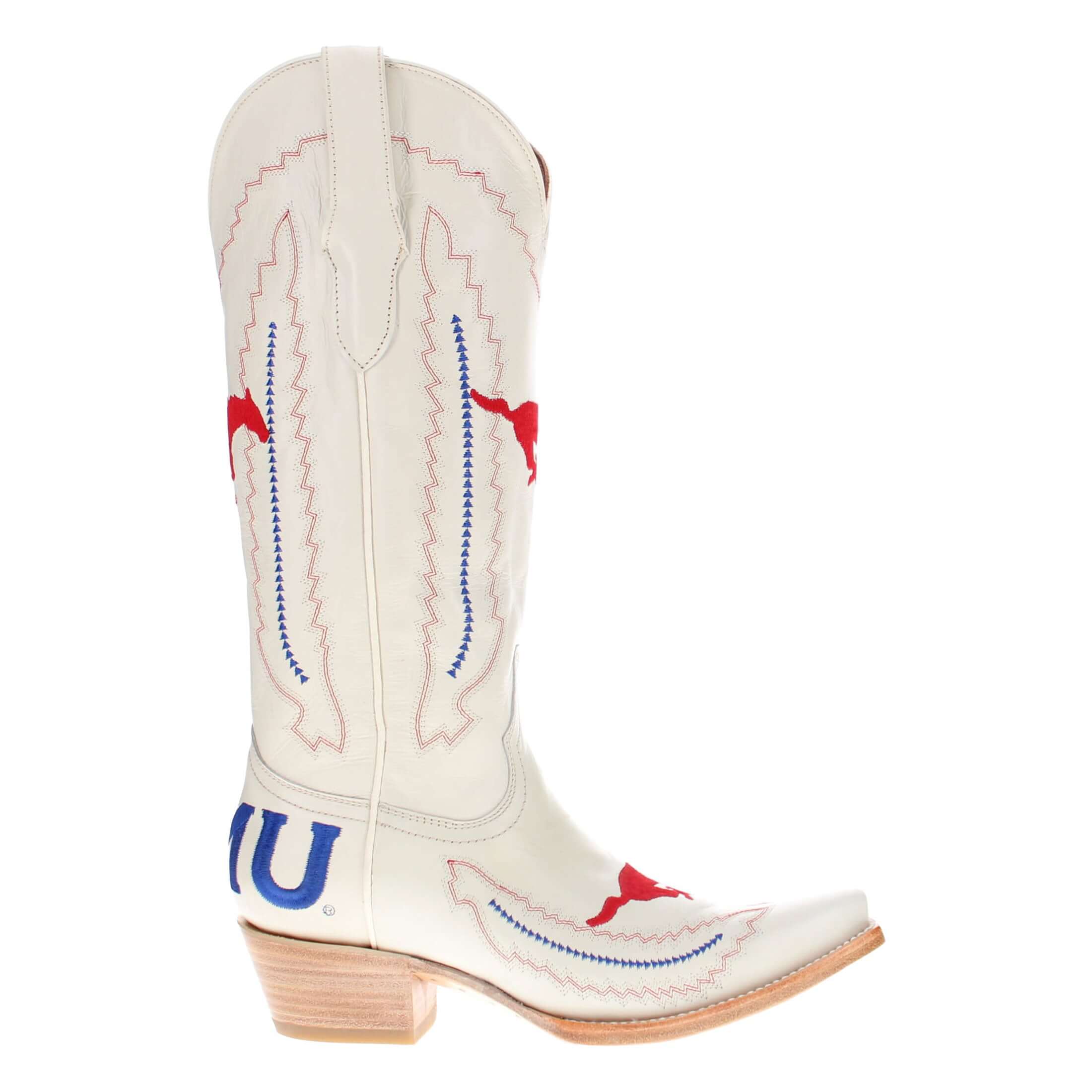 Women's SMU Bone Snip Toe Cowgirl Boots Naomi by Vaccari