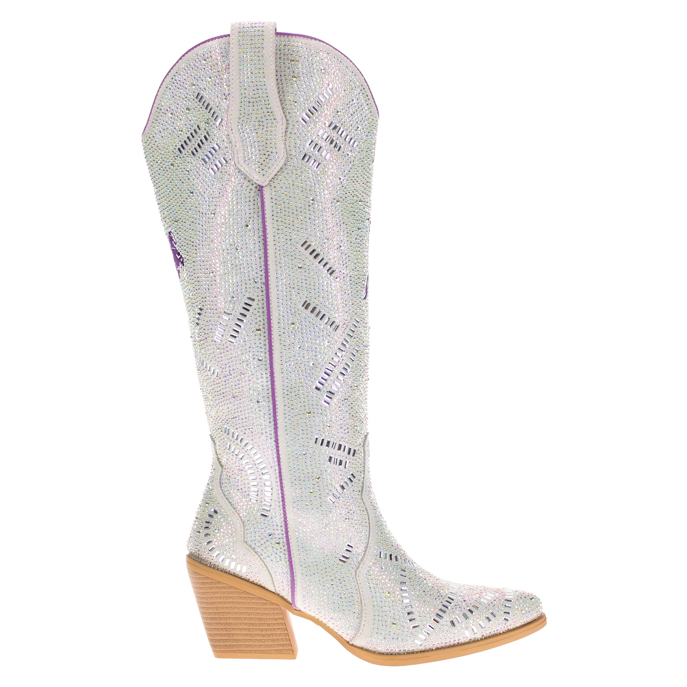 Women's Tarleton State University Natural Tall Bling Cowgirl Boots Amber by V by Vaccari