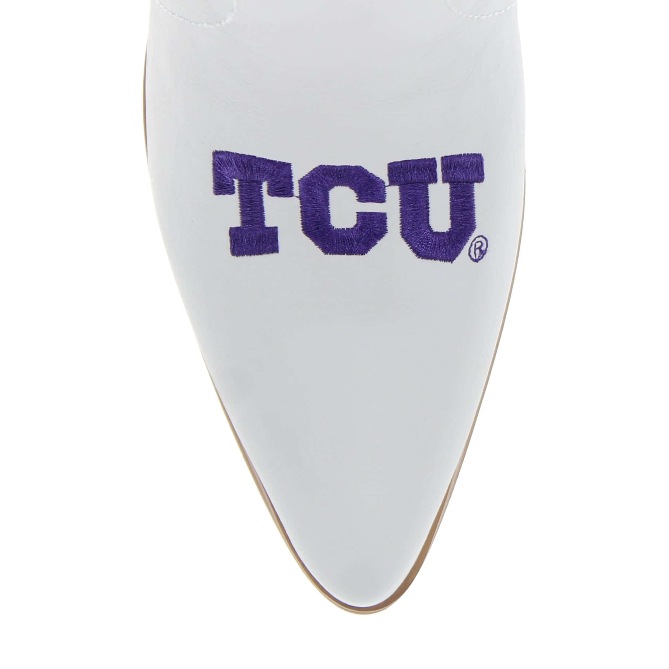 Texas Christian University Blair Tall White Boot By V By Vaccari