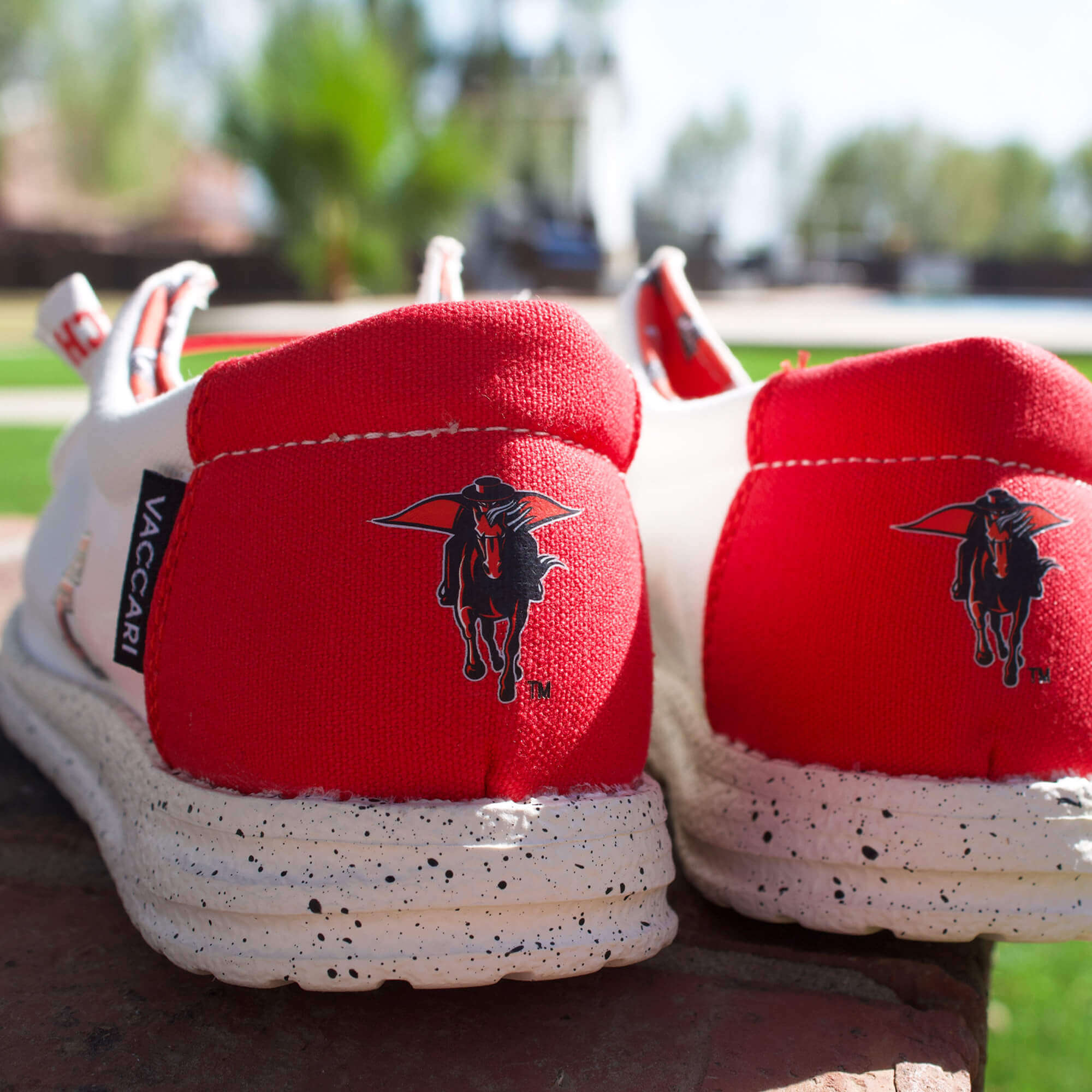 Women's Texas Tech University Off White Canvas Shoes by Vaccari