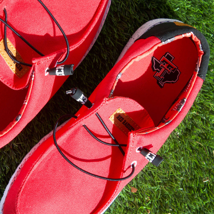 Men's Texas Tech University Red Raiders Red Canvas Shoes by Vaccari