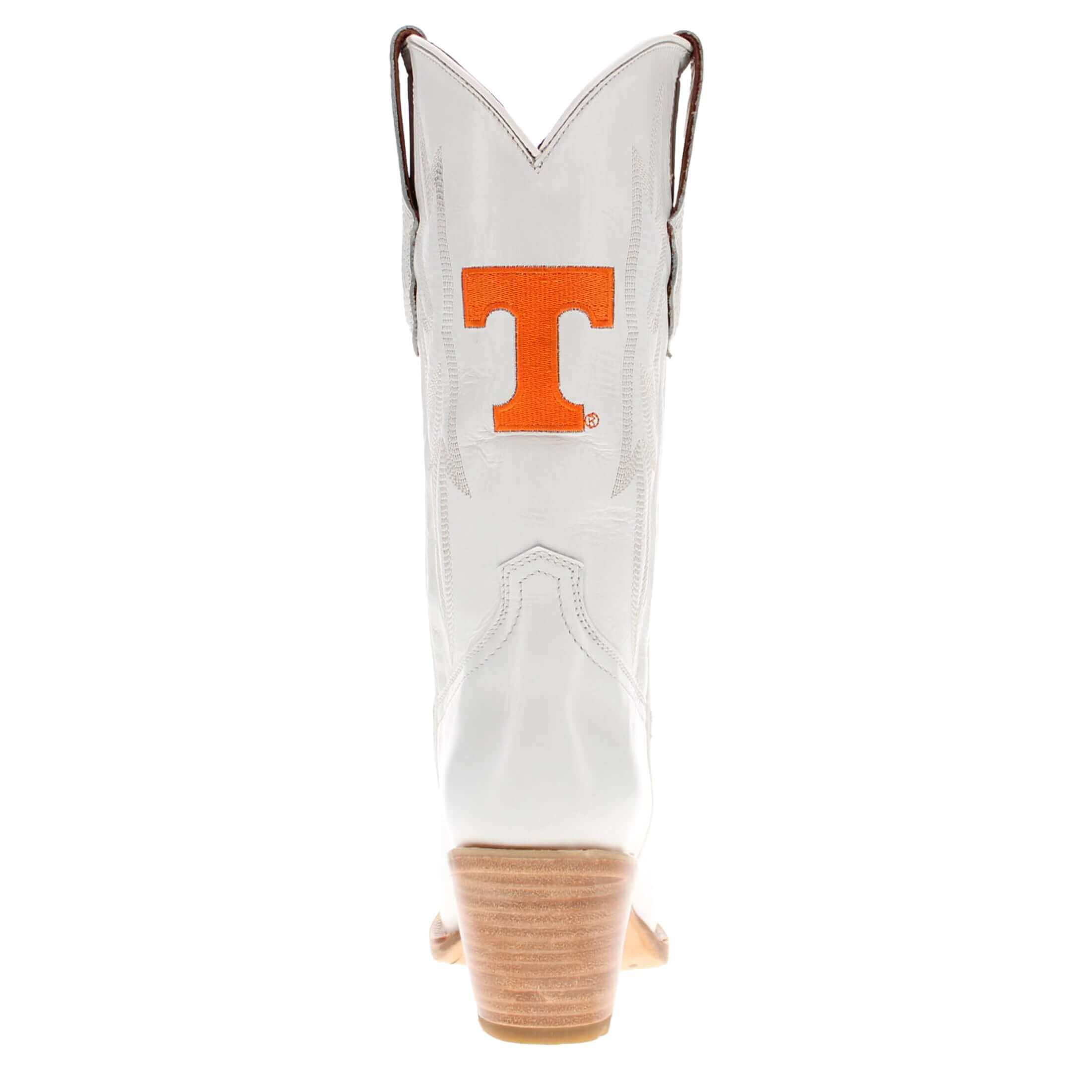 Women's University of Tennessee All White Pointed Toe Cowgirl Boots Leighton Vaccari University