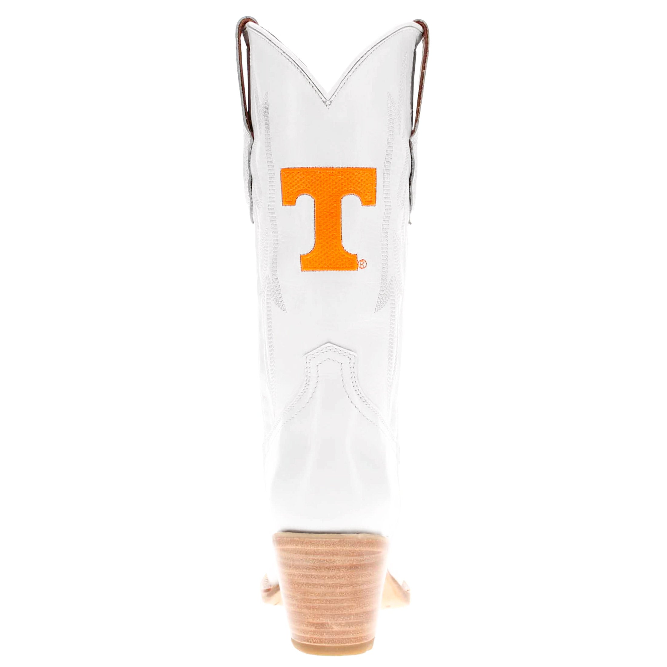 Women's University of Tennessee All White Pointed Toe Cowgirl Boots Leighton Vaccari University