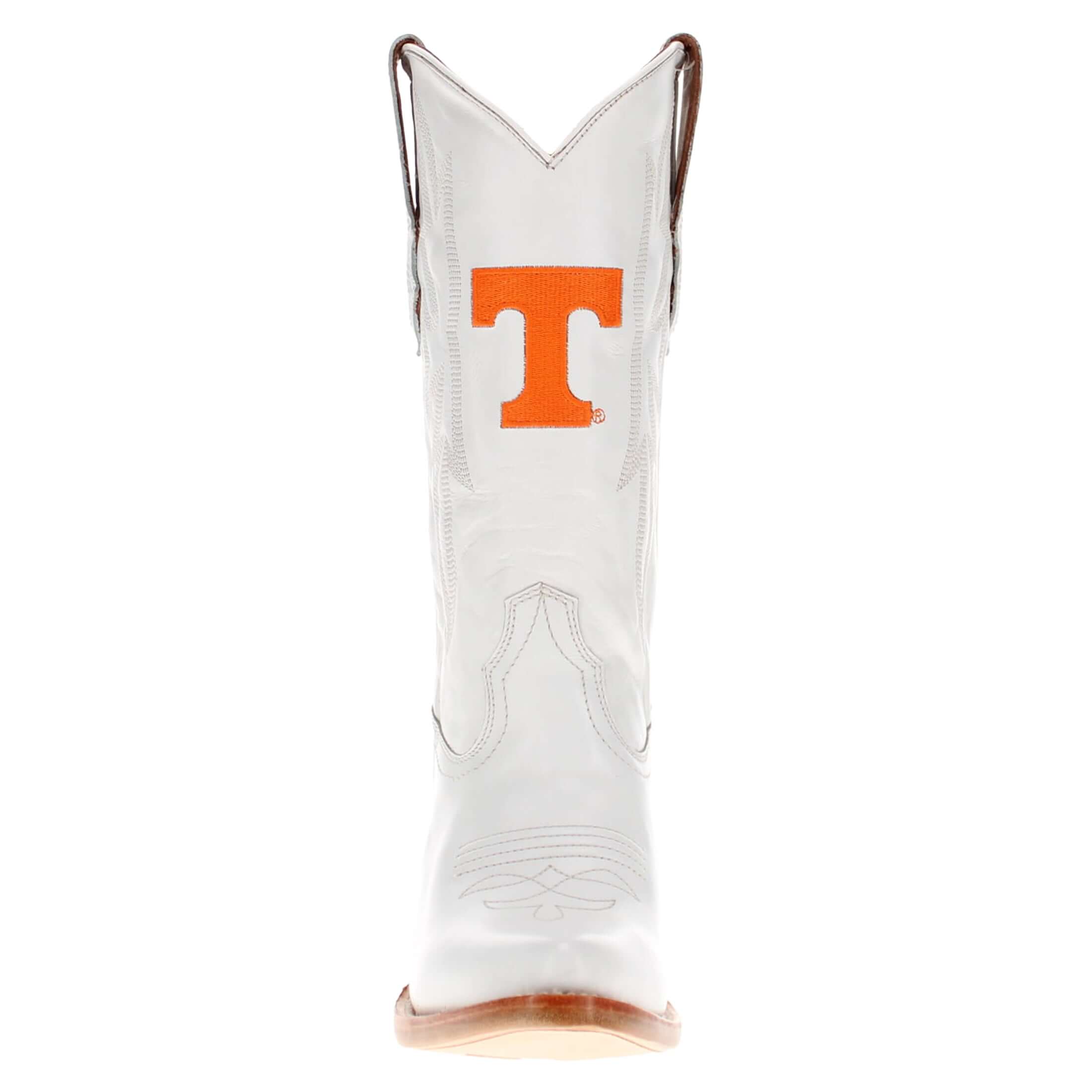 Women's University of Tennessee All White Pointed Toe Cowgirl Boots Leighton Vaccari University