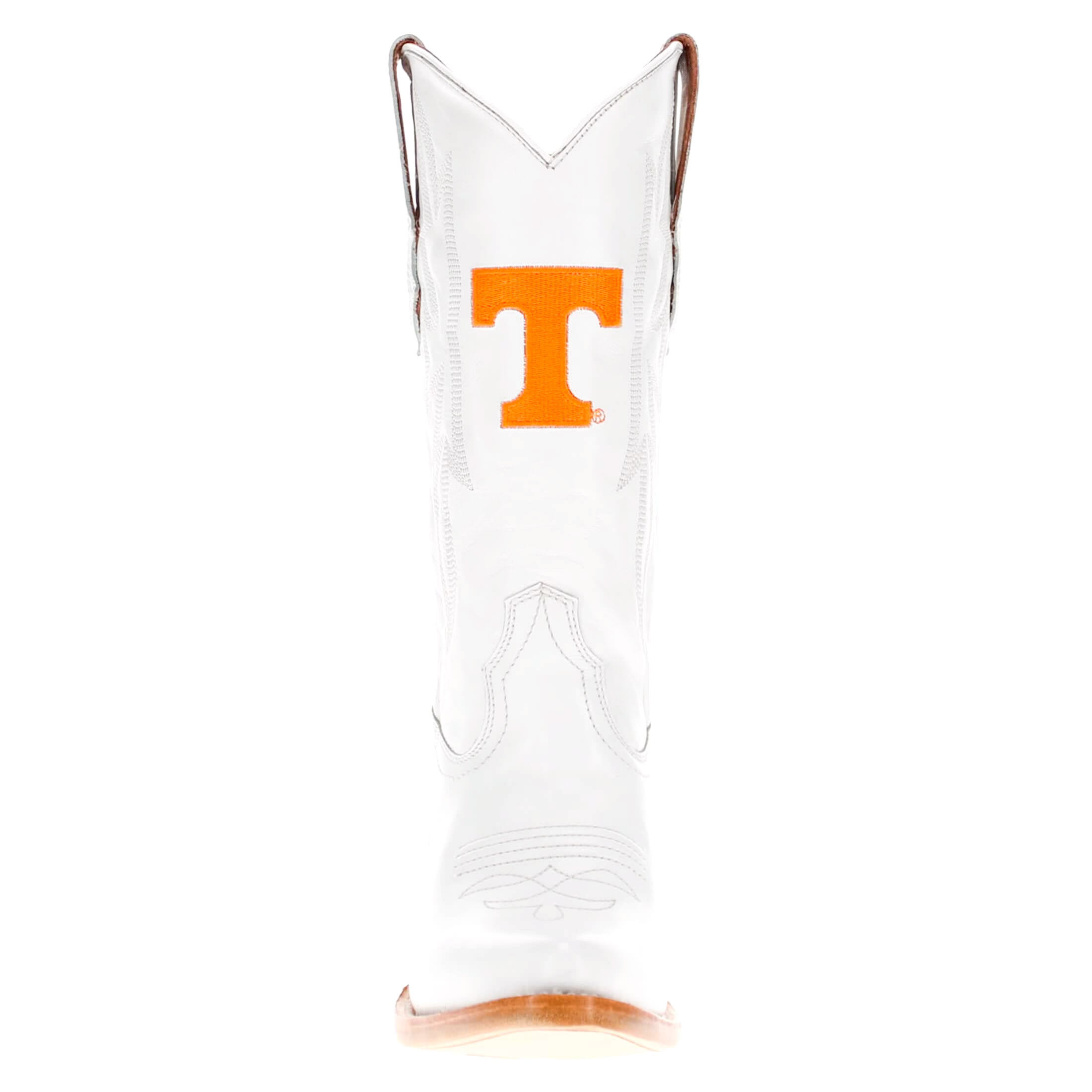 Women's University of Tennessee All White Pointed Toe Cowgirl Boots Leighton Vaccari University