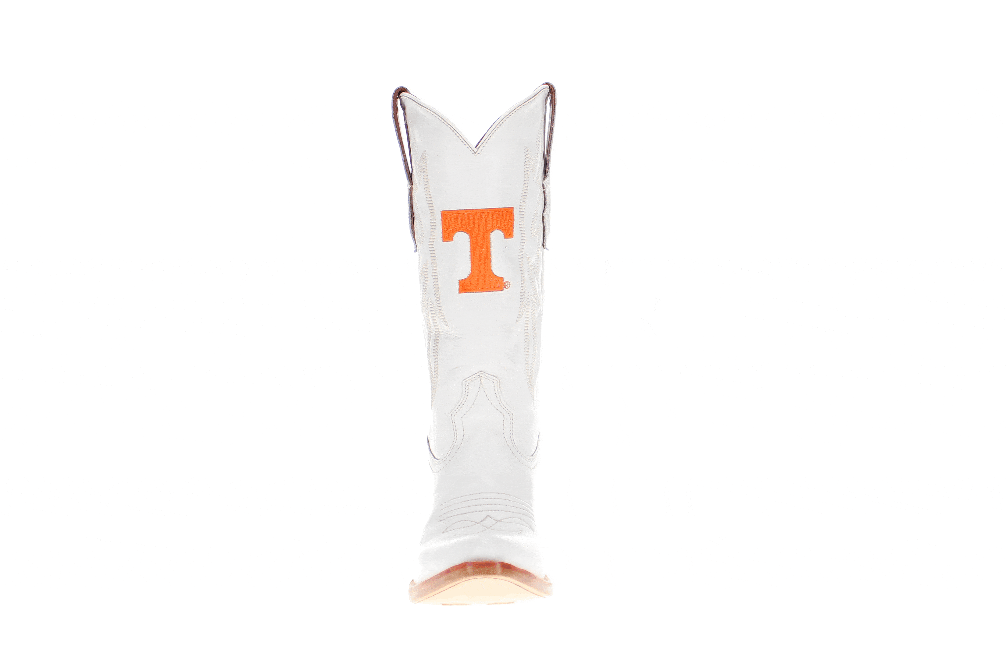 Women's University of Tennessee All White Pointed Toe Cowgirl Boots Leighton Vaccari University