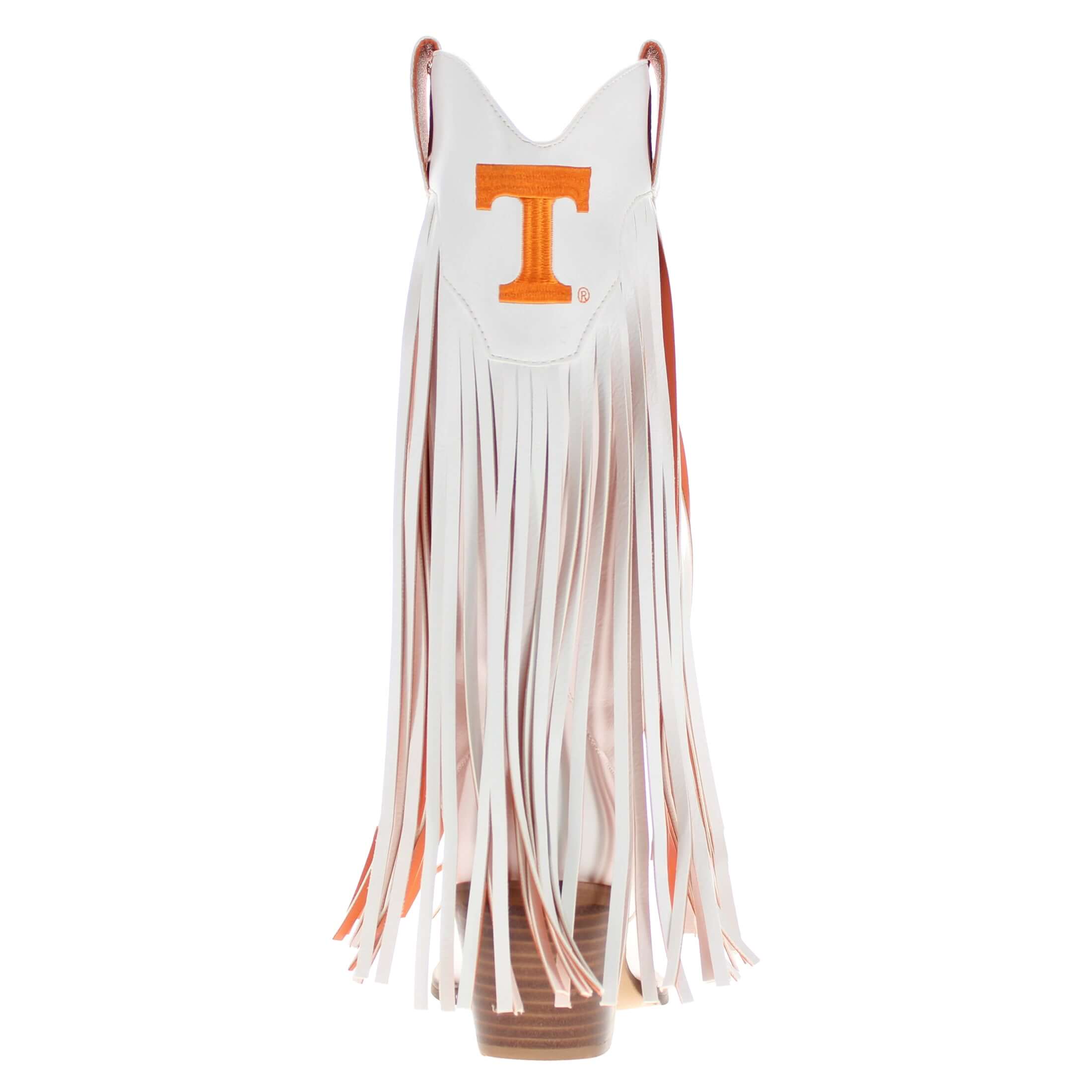 University of Tennessee Kacey White Fringe Boot By V By Vaccari