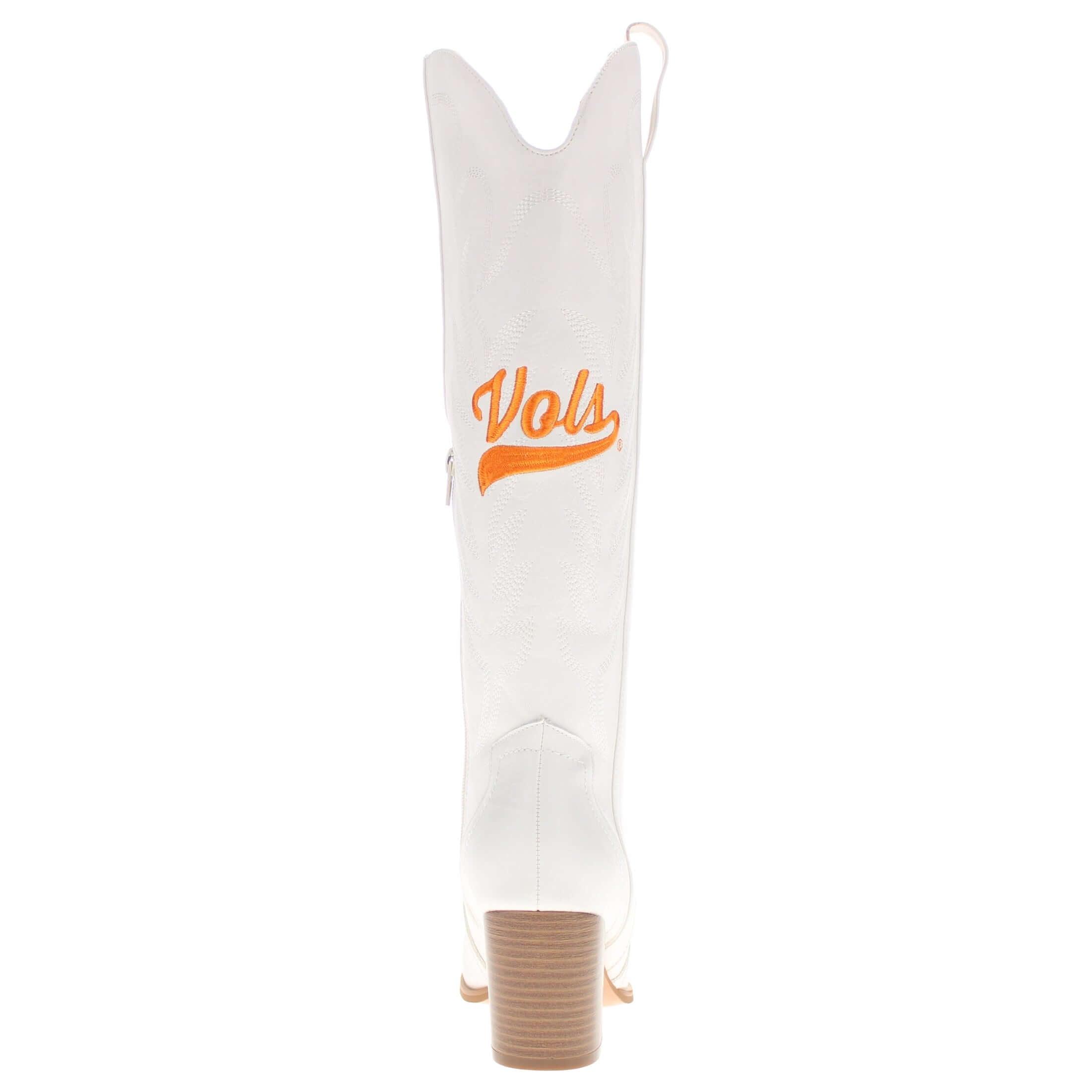 University of Tennessee Blair Tall White Boot By V By Vaccari