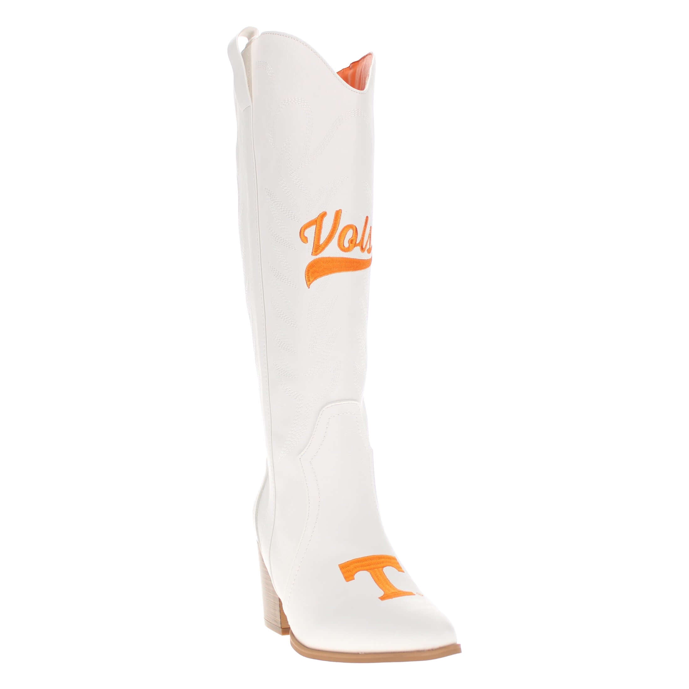 University of Tennessee Blair Tall White Boot By V By Vaccari