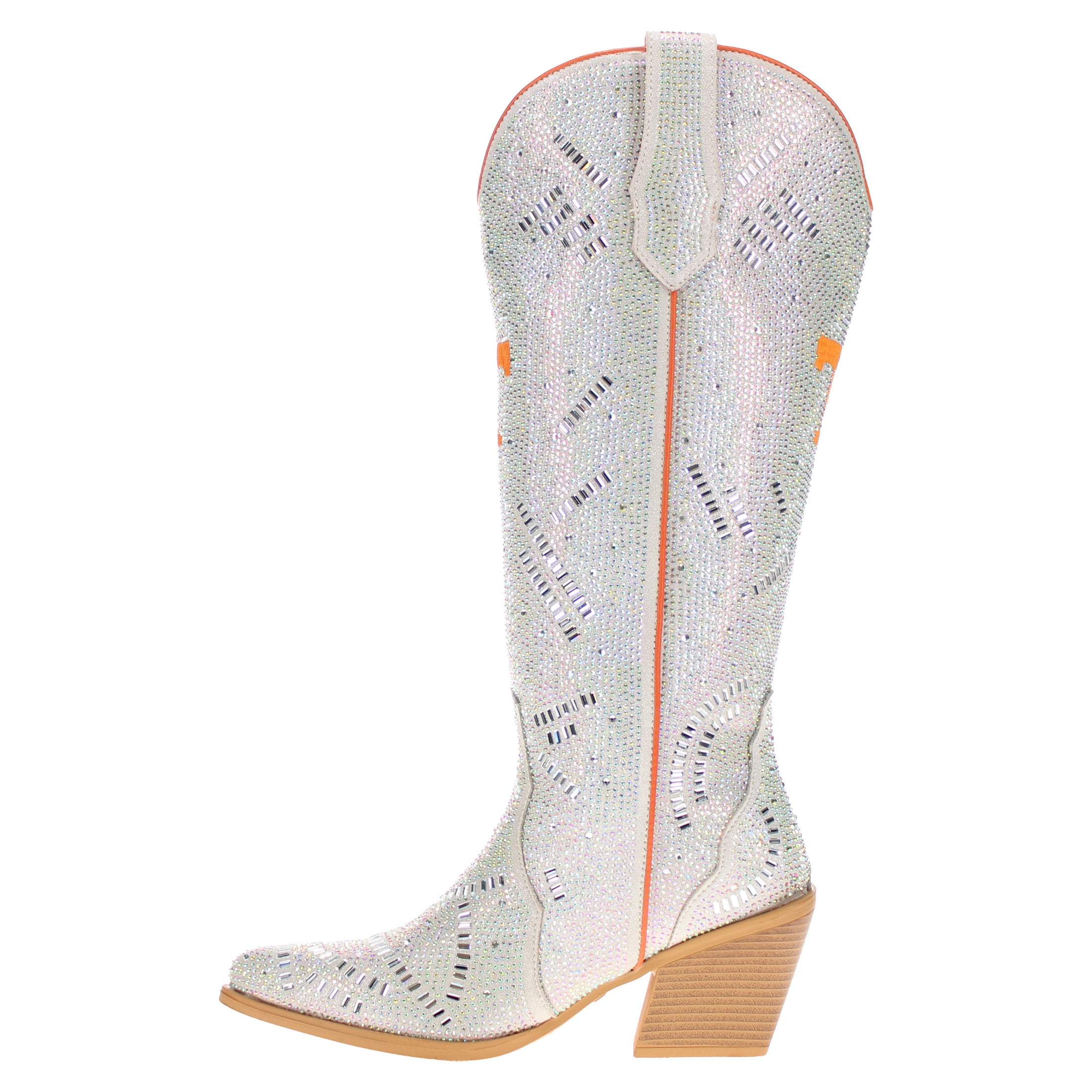 Women's University of Tennessee Natural Tall Bling Cowgirl Boots Amber by V by Vaccari