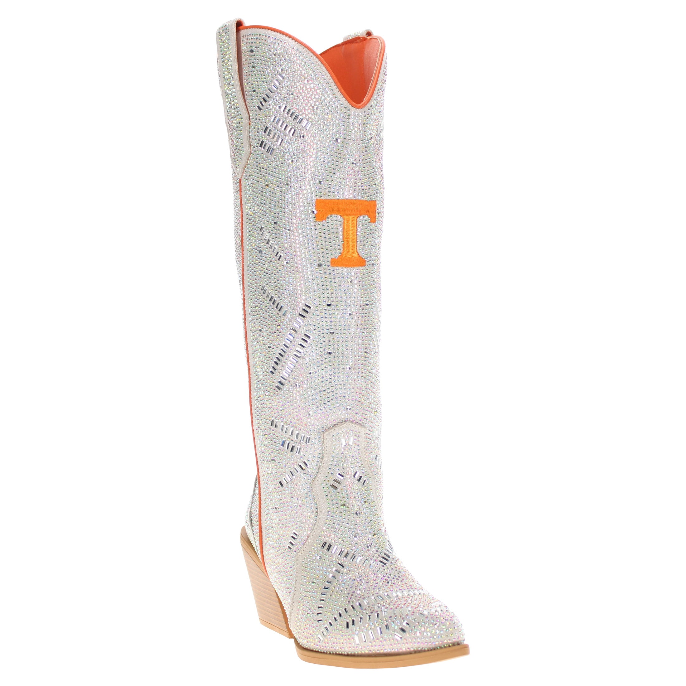 Women's University of Tennessee Natural Tall Bling Cowgirl Boots Amber by V by Vaccari